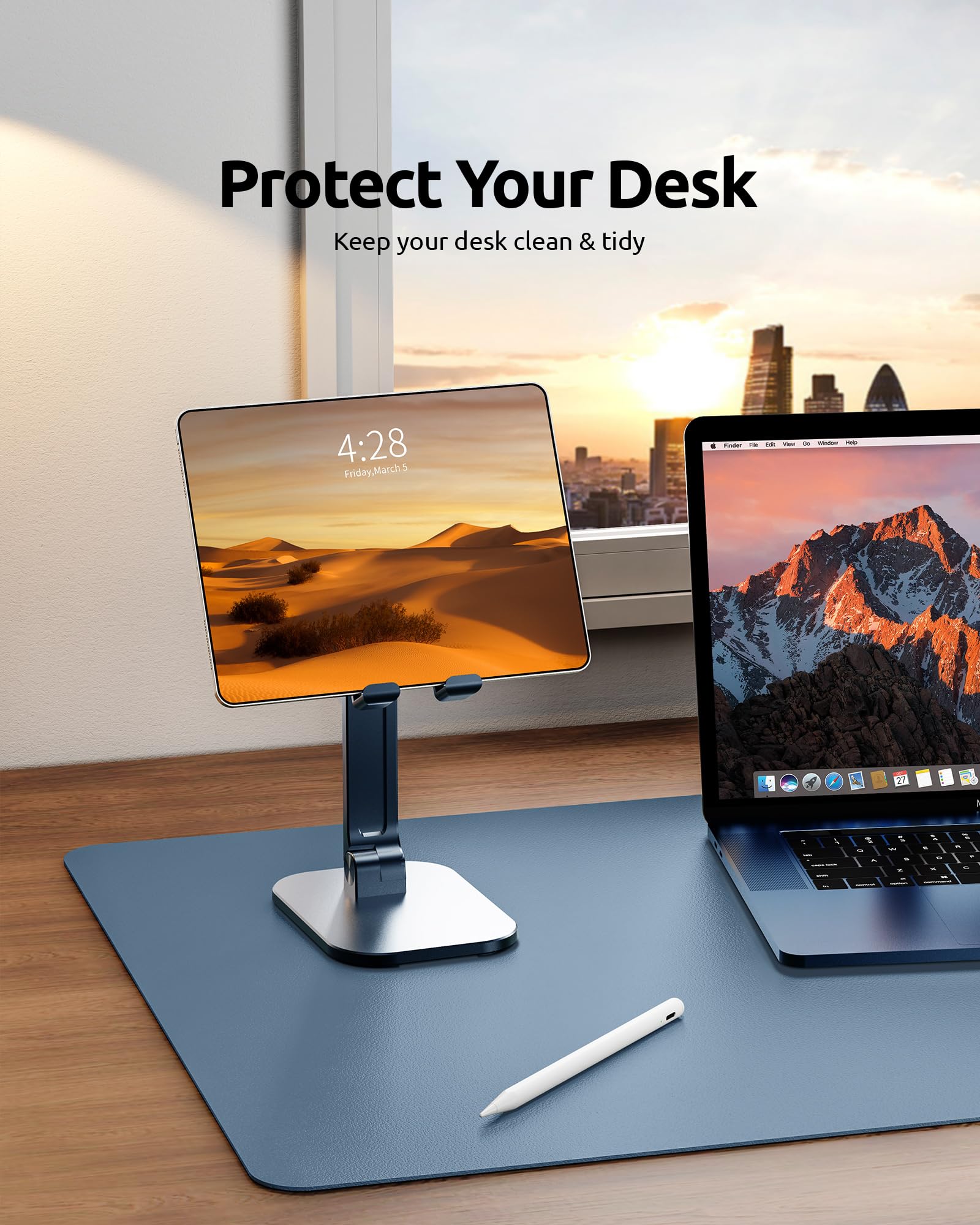 YSAGi Dual-Sided Leather Desk Pad - Large 35.4