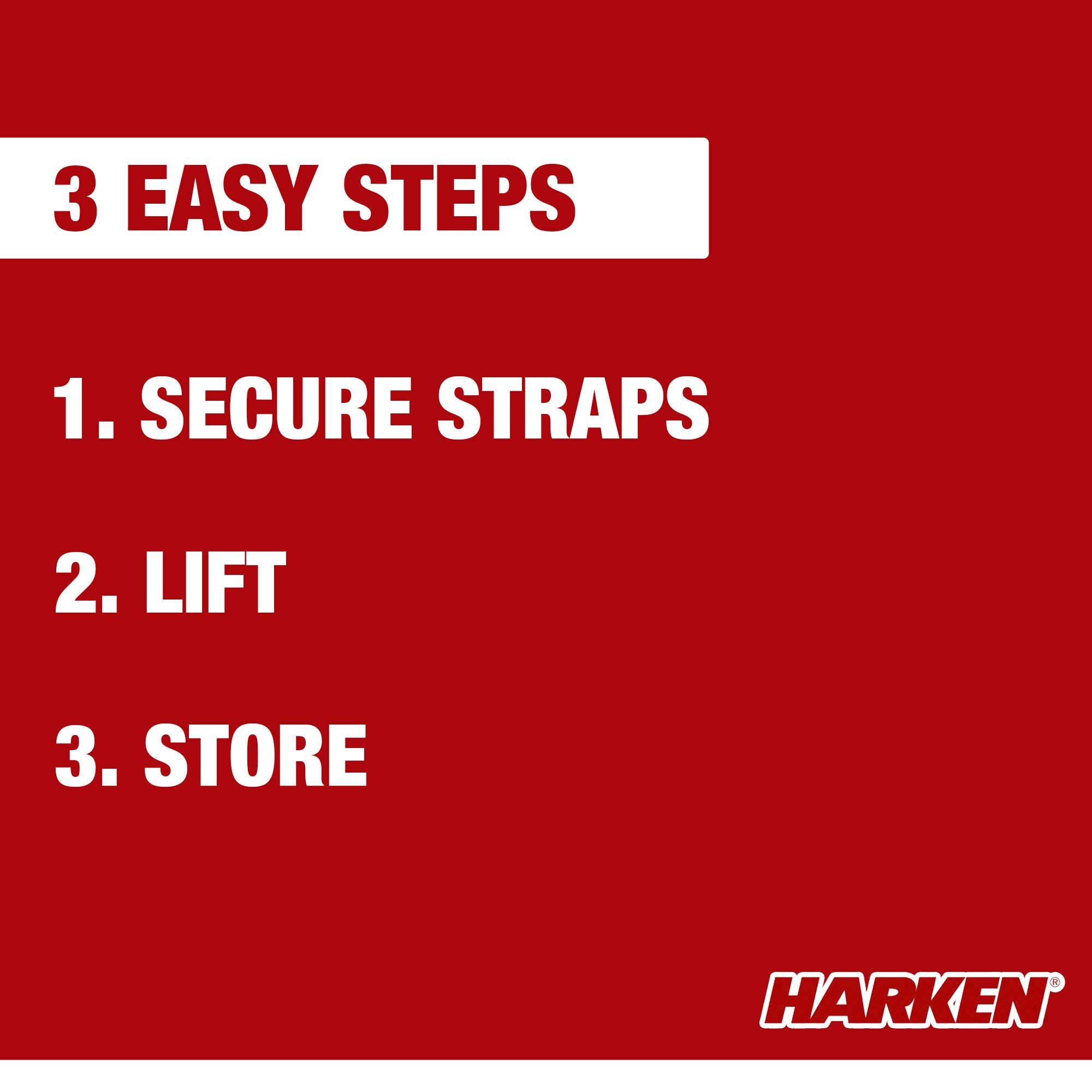 HARKEN Kayak Overhead Garage Storage Hoist - Self-Leveling Anti-Drop System for Safe & Easy One-Person Operation | Smart Garage Organization for Kayaks, Canoes & Paddleboards | Perfect for Small Spaces & Water Sports Enthusiasts