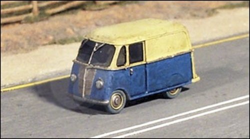 N Scale American Truck Model Kit - GHQ 56013 Metro Delivery Van | Unpainted Metal DIY Train Accessory | Perfect for Model Railroad Scenery & Collectors