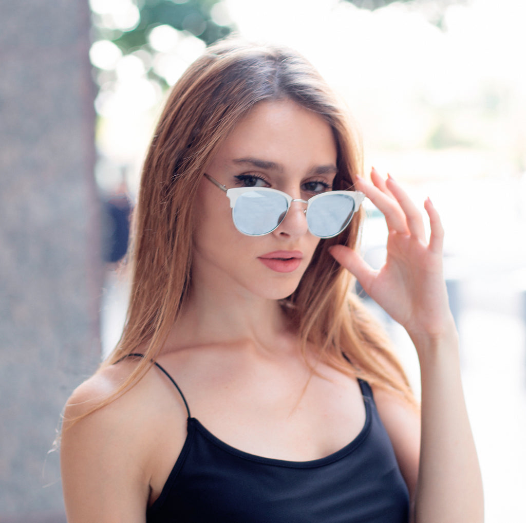 Marilyn Polarized Sunglasses with Silver Mirrored Lenses - UV Protection & Anti-Glare for Outdoor Activities, Driving, and Beach Vacations