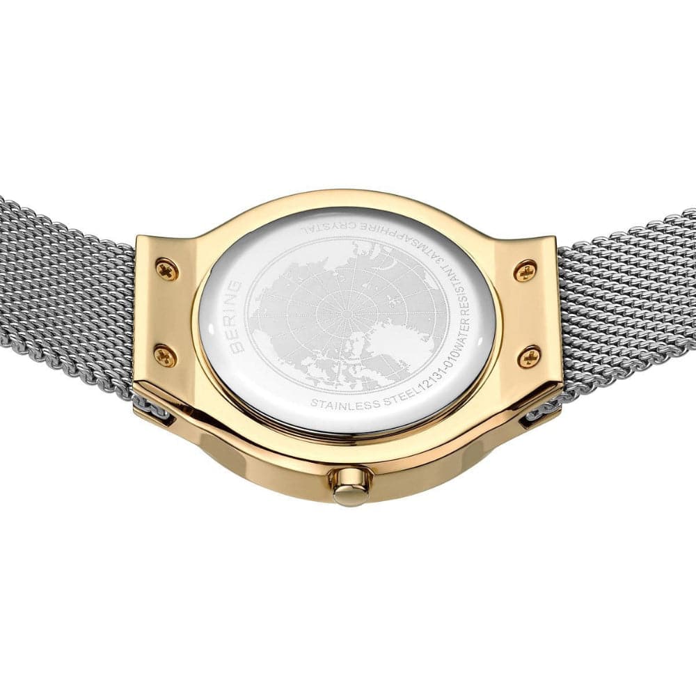 Bering Classic White Dial Women's Watch with Silver Milanese Strap 12131-010 - Elegant Timepiece for Office, Party & Everyday Wear
