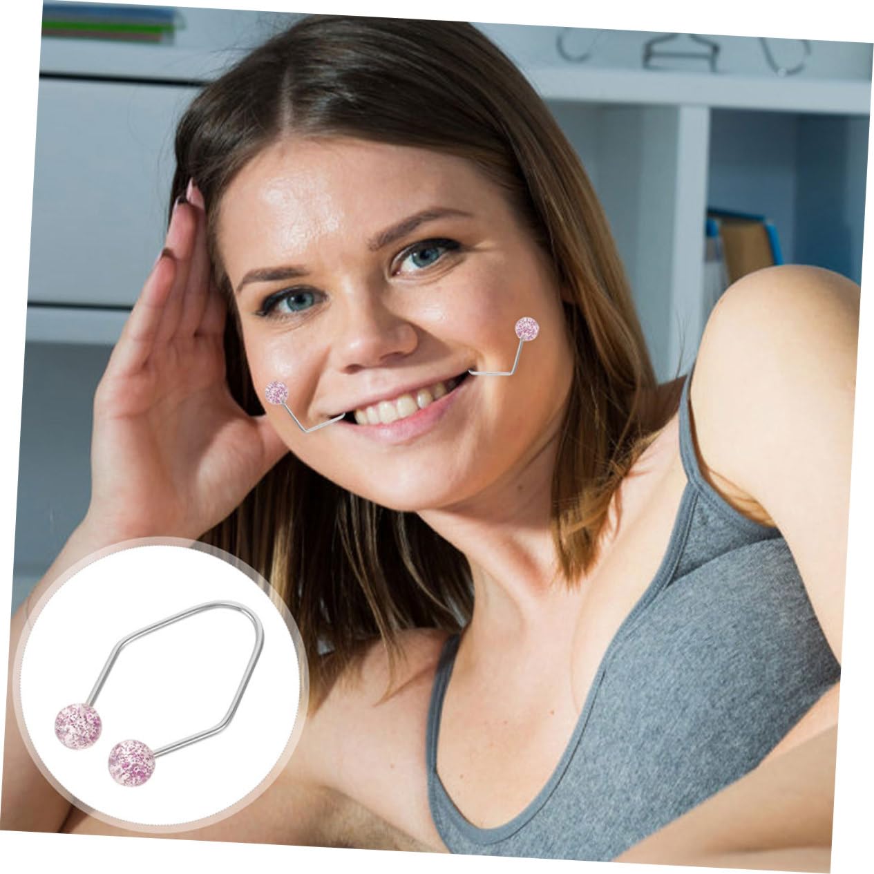 Facial Dimple Maker Set - Cheek Dimple Clip for Natural-Looking Dimples, Face Sculpting Tool for Beauty Enhancement - Perfect for Makeup, Cosplay & Selfie Posing