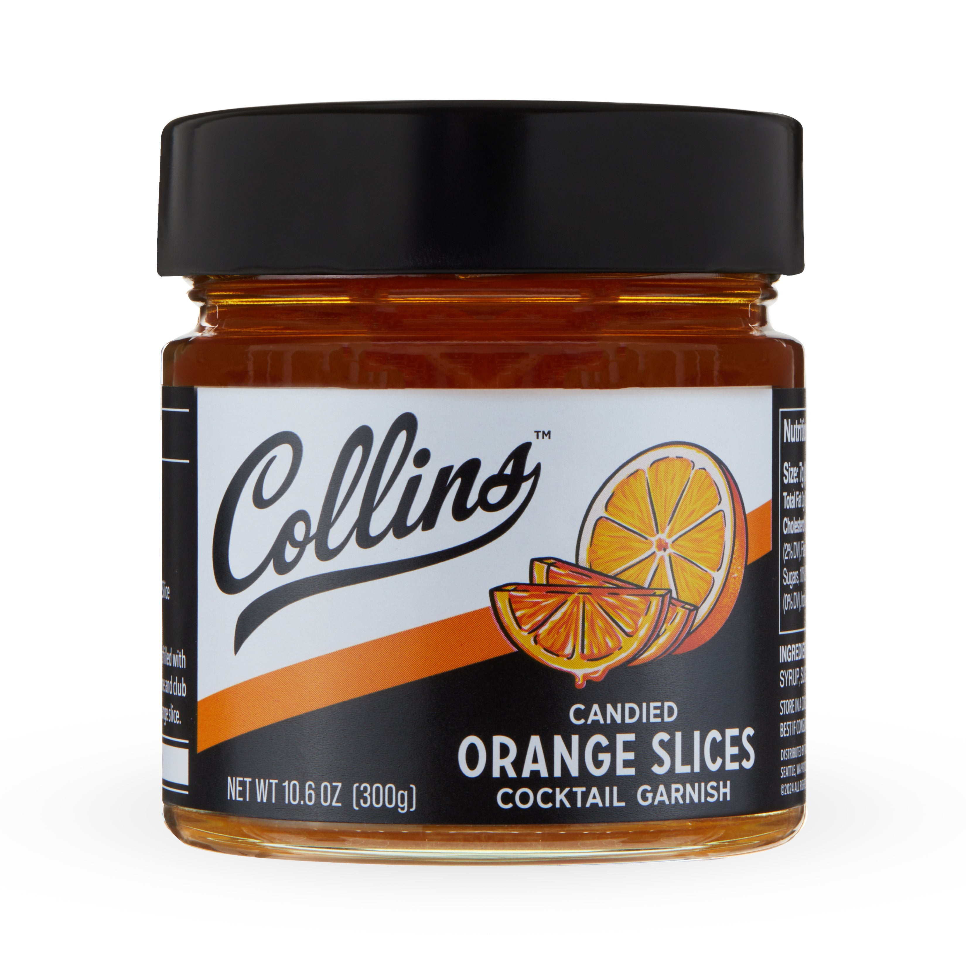 Delicious Candied Orange Slices in Sweet Syrup - 10.6 oz Jar | Gourmet Dessert Topping, Cocktail Garnish & Baking Ingredient