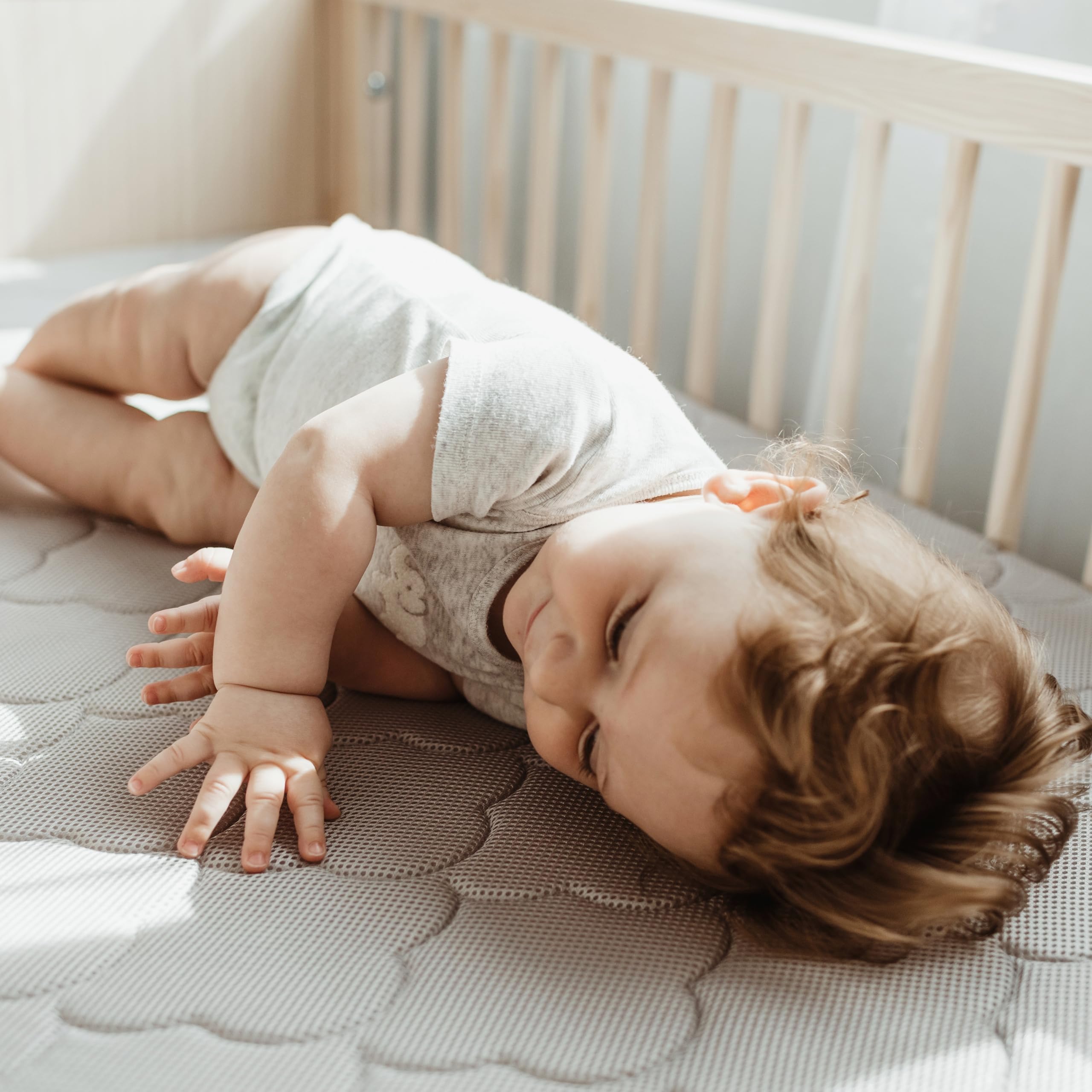 Newton Baby Waterproof Crib Mattress Cover - Ultra-Breathable, Reduces Suffocation Risk, Fits Original & Waterproof Newton Mattress, Non-Toxic, Machine Washable - White (Cover Only) | Perfect for Safe Infant Sleep & Daycare Use