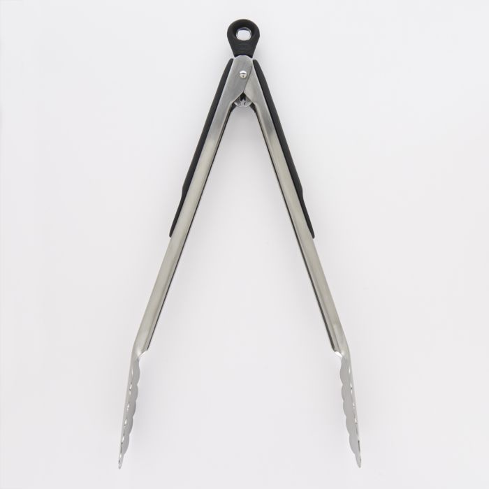OXO 12-Inch Stainless Steel Kitchen Tongs - Locking, Non-Slip Grip for Grilling, Serving, Salad Tossing - Perfect for BBQ, Cooking & Food Prep