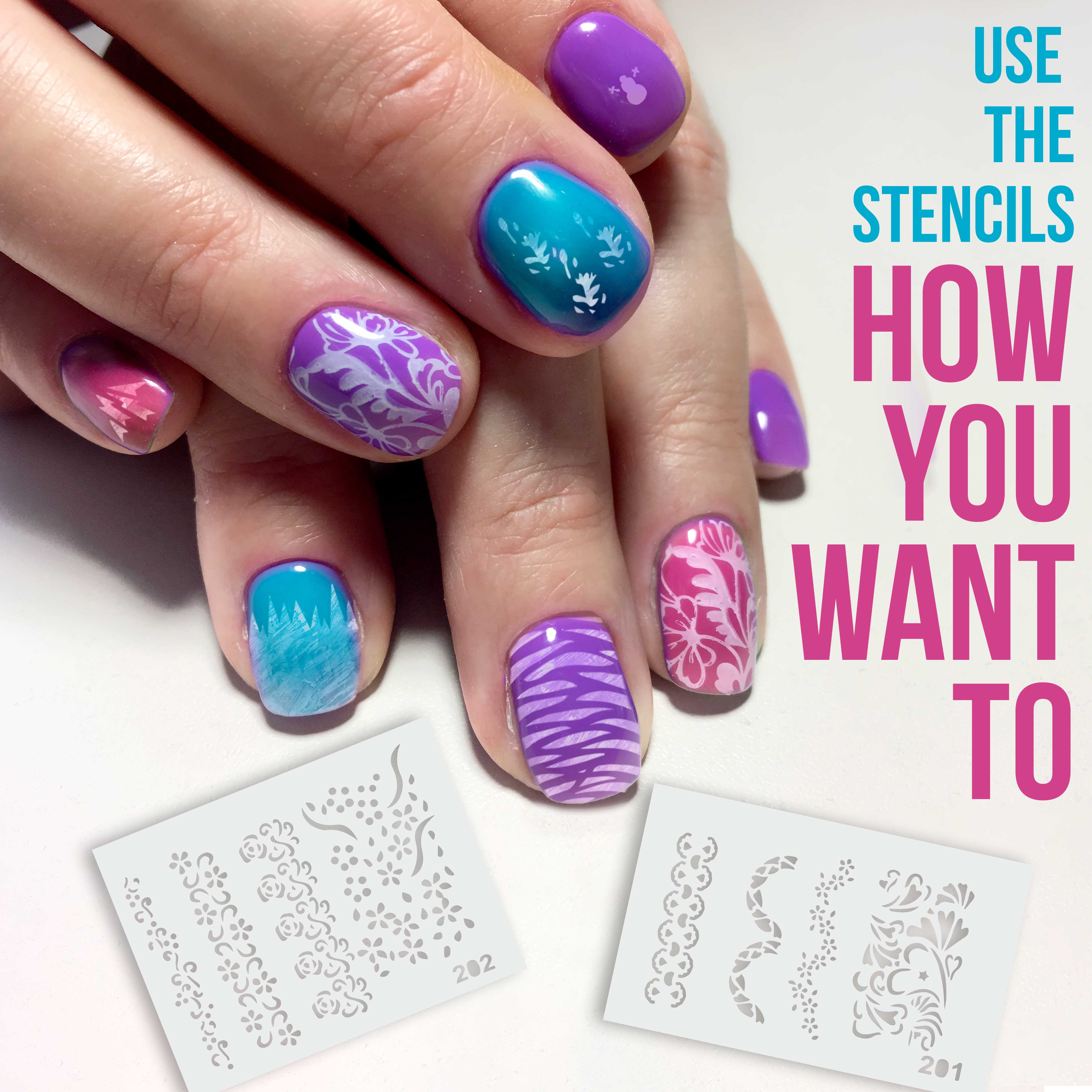 Airbrush Nail Stencils Set - 260 Unique Nail Art Designs from 20 Templates for Professional & DIY Manicures | Perfect for Salon, Home Use & Nail Art Enthusiasts