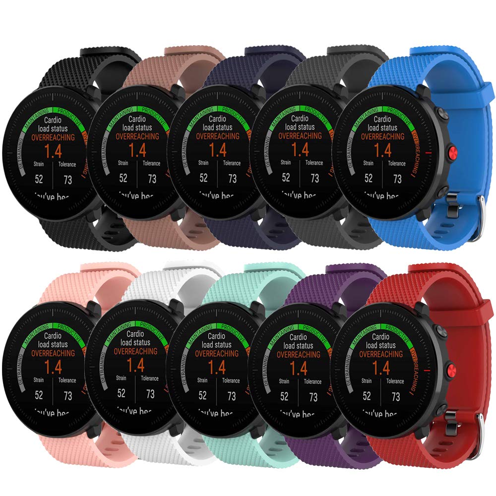 Polar Vantage M Silicone Band - Soft Replacement Strap for Grit X/Vantage M - Gym & Running