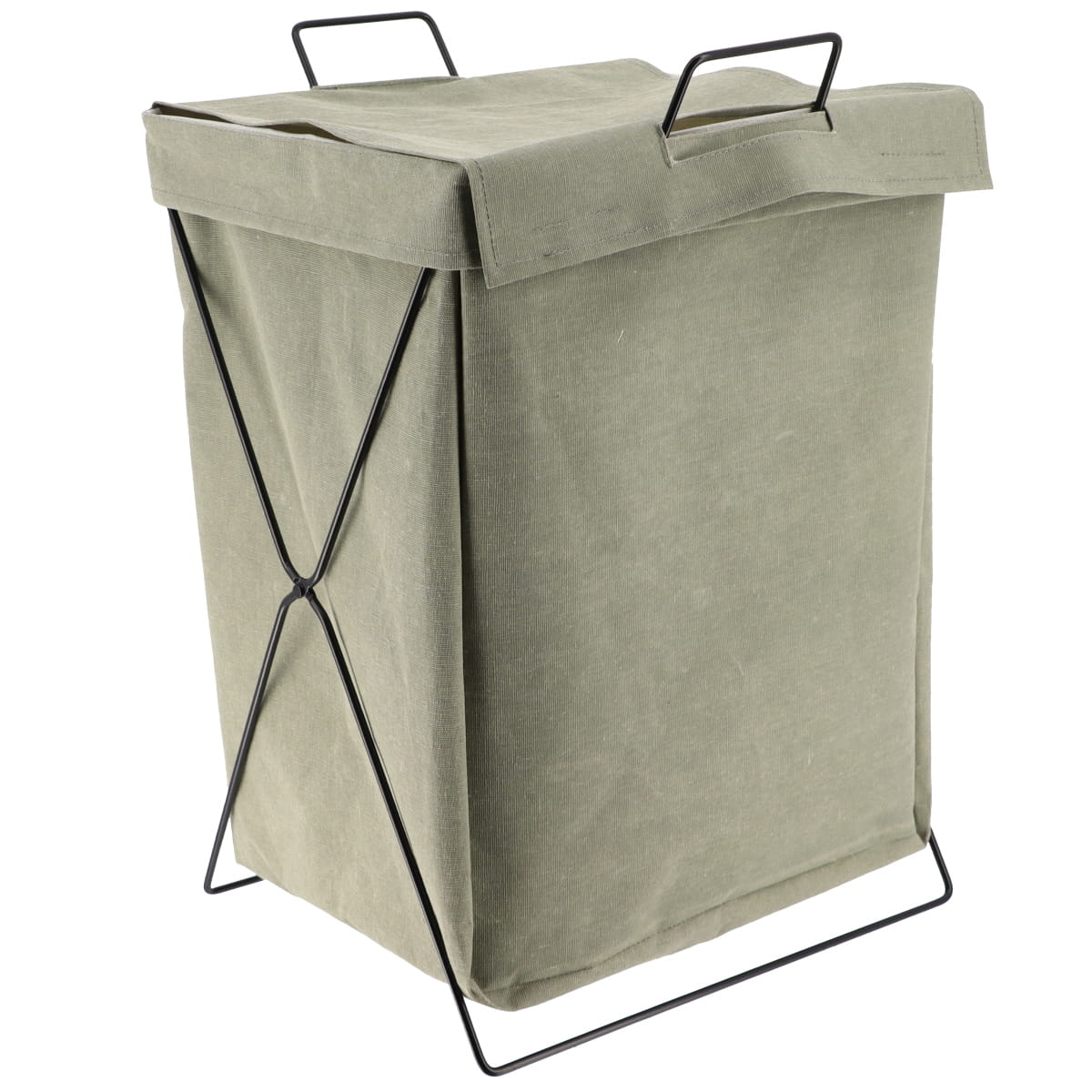 Foldable Laundry Basket with Sturdy Metal Frame - 50L Large Capacity - Sea Green - Perfect for Home, Dorm & Laundry Room Organization