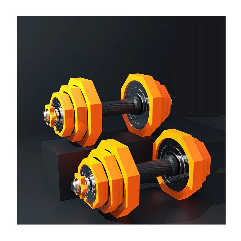 Adjustable Dumbbell Set 20kg (10kg x 2) - Octagonal Pure Steel Weights for Home Gym, Strength Training Equipment for Men & Women - Perfect for Full-Body Workouts, Muscle Building & Home Fitness