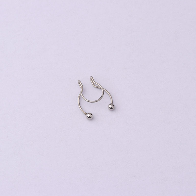 20G Surgical Steel Hypoallergenic No Piercing Nose Ring - Comfortable Fake Nose Hoop for Sensitive Skin | HSPJ348 | Perfect for Work, Parties & Everyday Wear