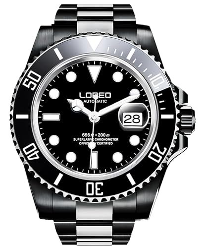 full balck watch with Stainless steel band