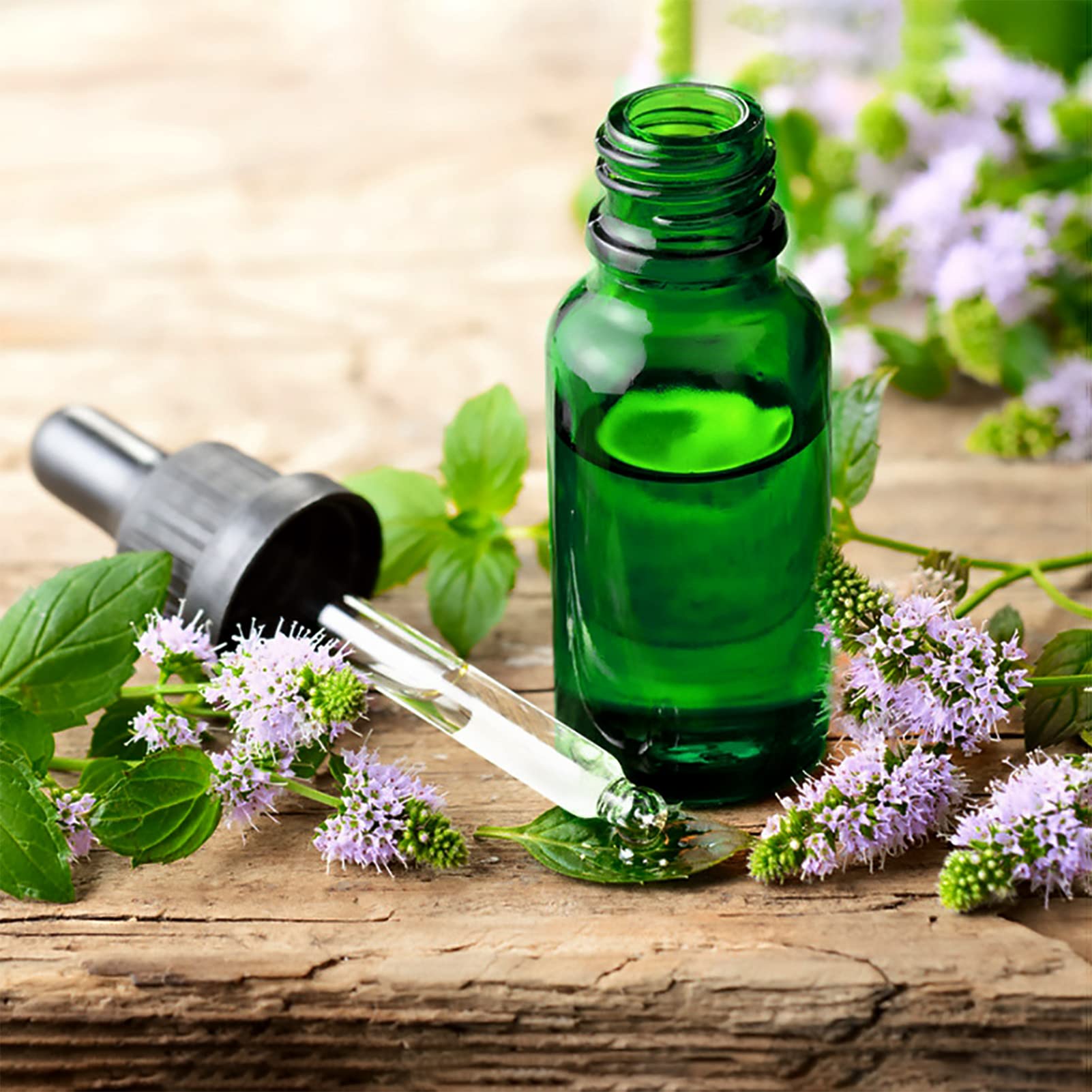 12 Pack 10ml Green Glass Dropper Bottles with Pipette - Essential Oil Bottles, Refillable Cosmetic Containers for Aromatherapy, Massage Oils & DIY Beauty Blends - Perfect for Home Spa, Travel & Gift Sets