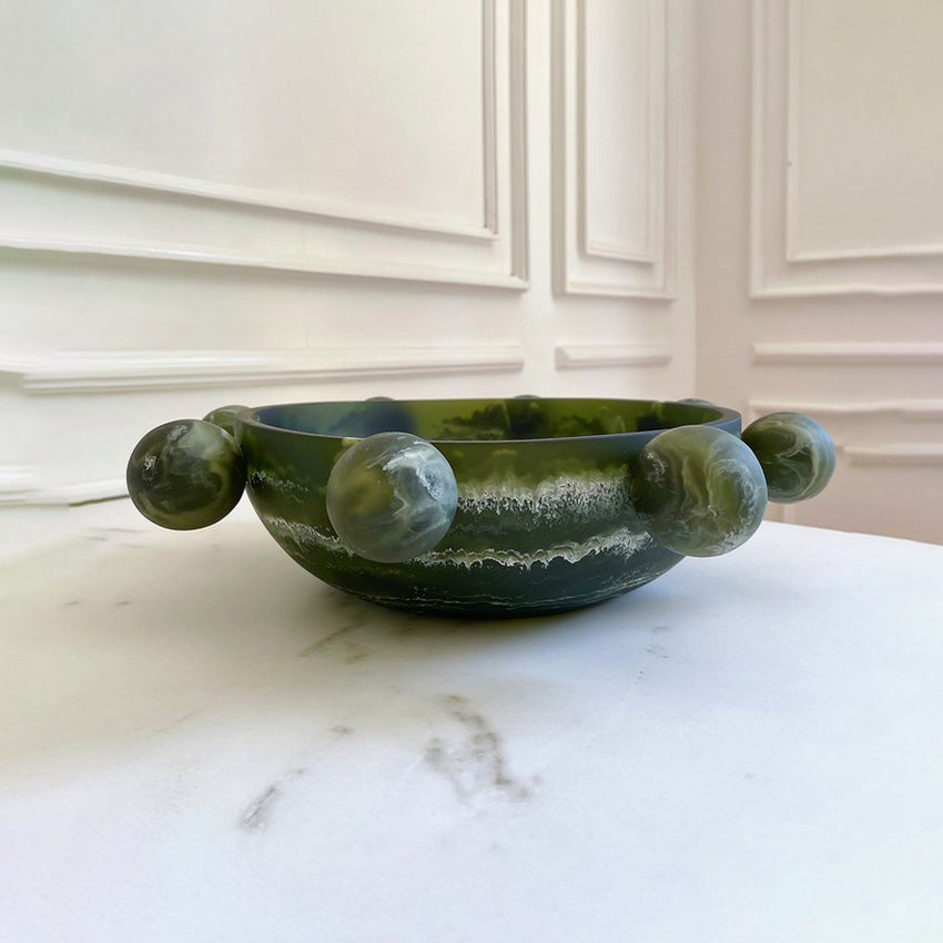 Paola Valle Bubble Bowl - Modern Handmade Ceramic Fruit Bowl for Kitchen & Dining Room Decor - Perfect for Serving Snacks, Fruits, and Displaying Home Decor