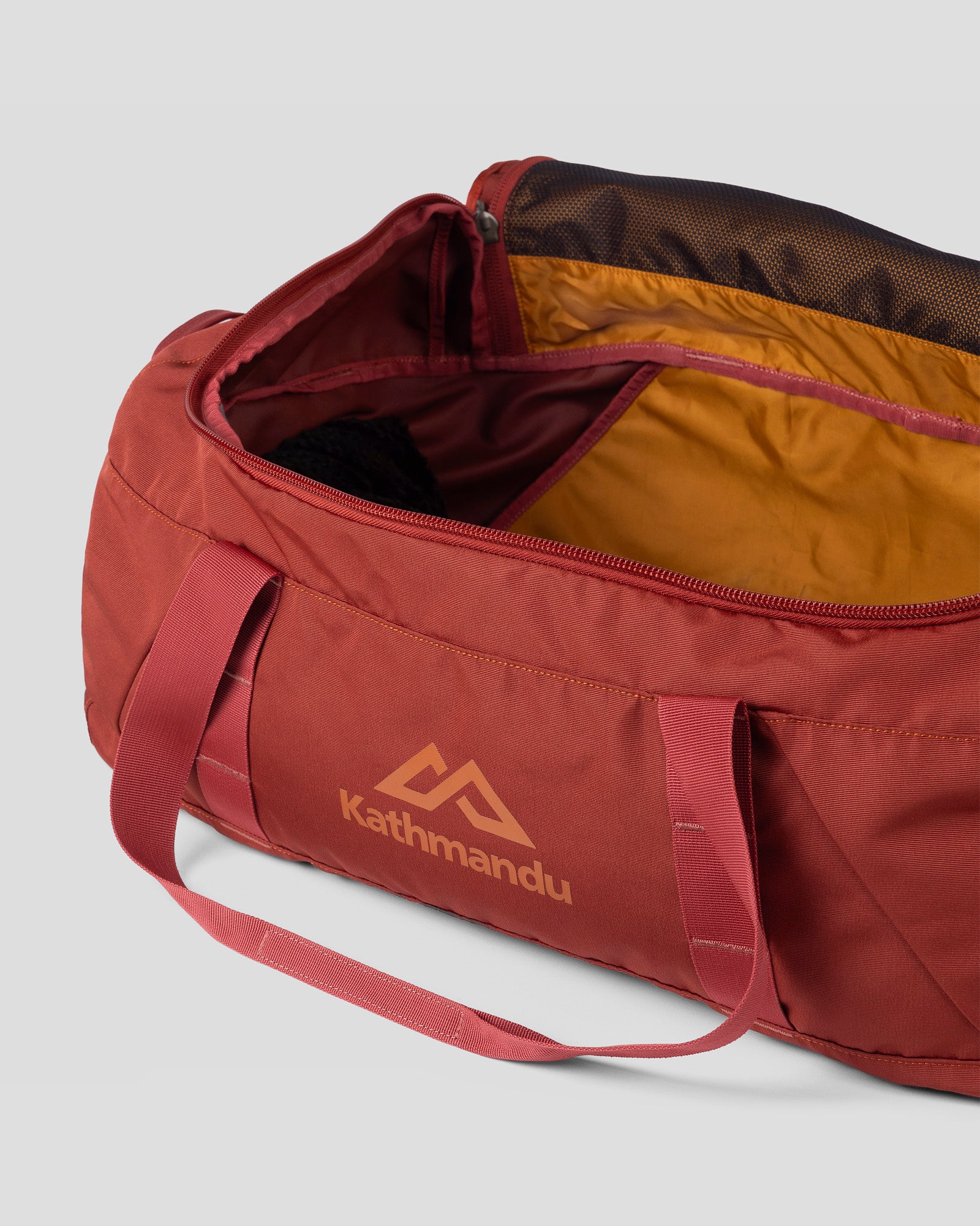 70L Indus Base Duffel Bag - Durable Redwood Travel Duffel for Camping, Hiking & Gym - Water-Resistant Large Capacity Carry-On Luggage
