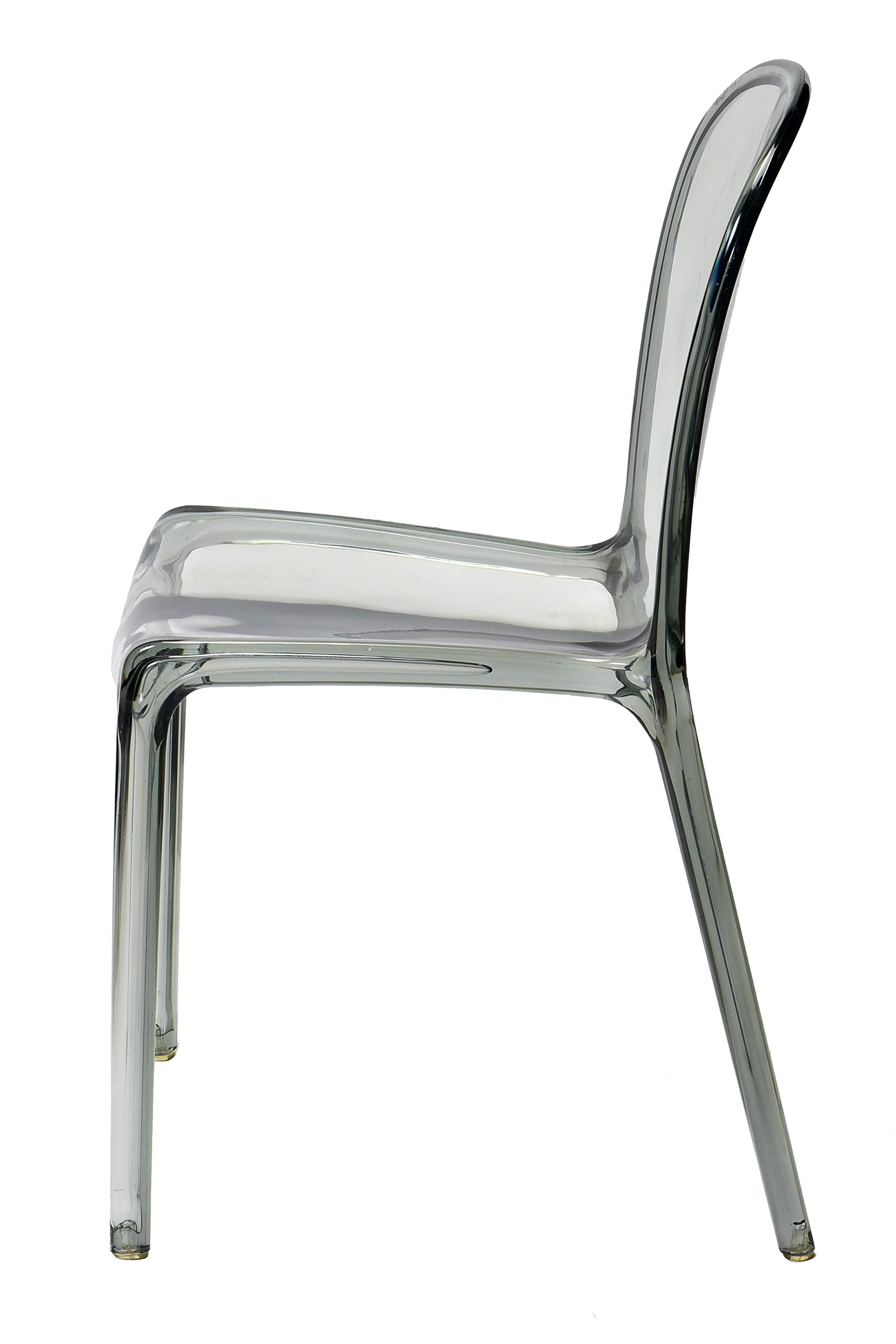 Smoke Grey Polycarbonate Genoa Chairs for Commercial Seating - Outdoor Cafes & Restaurants