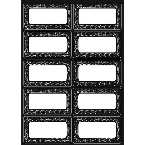 Custom Die-Cut Magnets with Chalkboard Surface - Reusable Chalk Loop Labels for Fridge Organization, Classroom Supplies & Pantry Storage