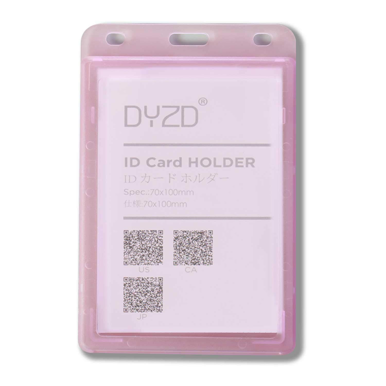 DYZD 2-Pack Waterproof ID Badge Holders with Lanyards - IC Card Badge Holder Case for Work, School & Events (Pink, 2PCS) - Perfect for Office Employees, Students & Conference Attendees