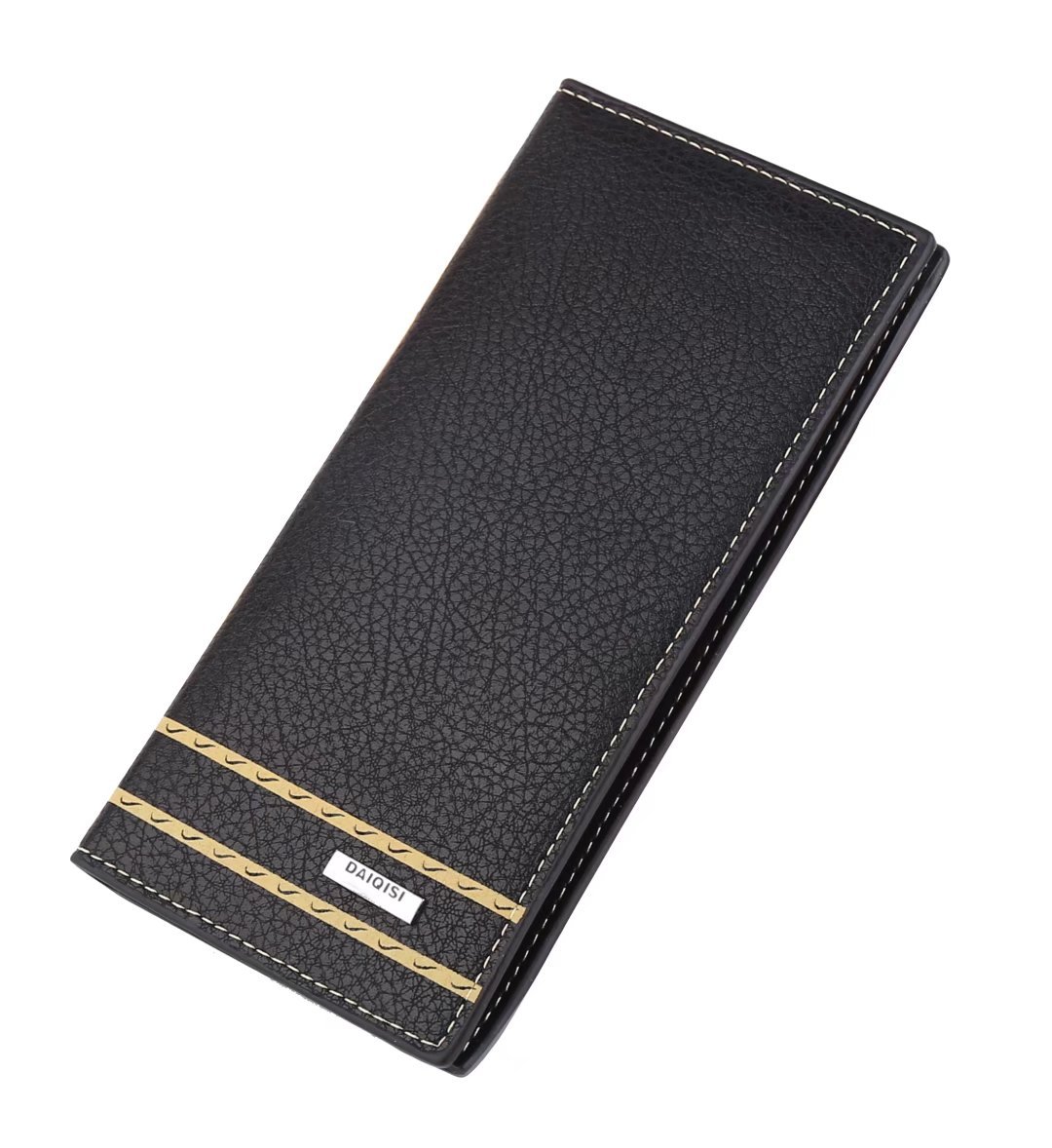 3 Color Men's Long Bifold Wallet - RFID Blocking Leather Checkbook ID & Credit Card Holder for Business & Travel | Slim & Durable Wallet for Everyday Use