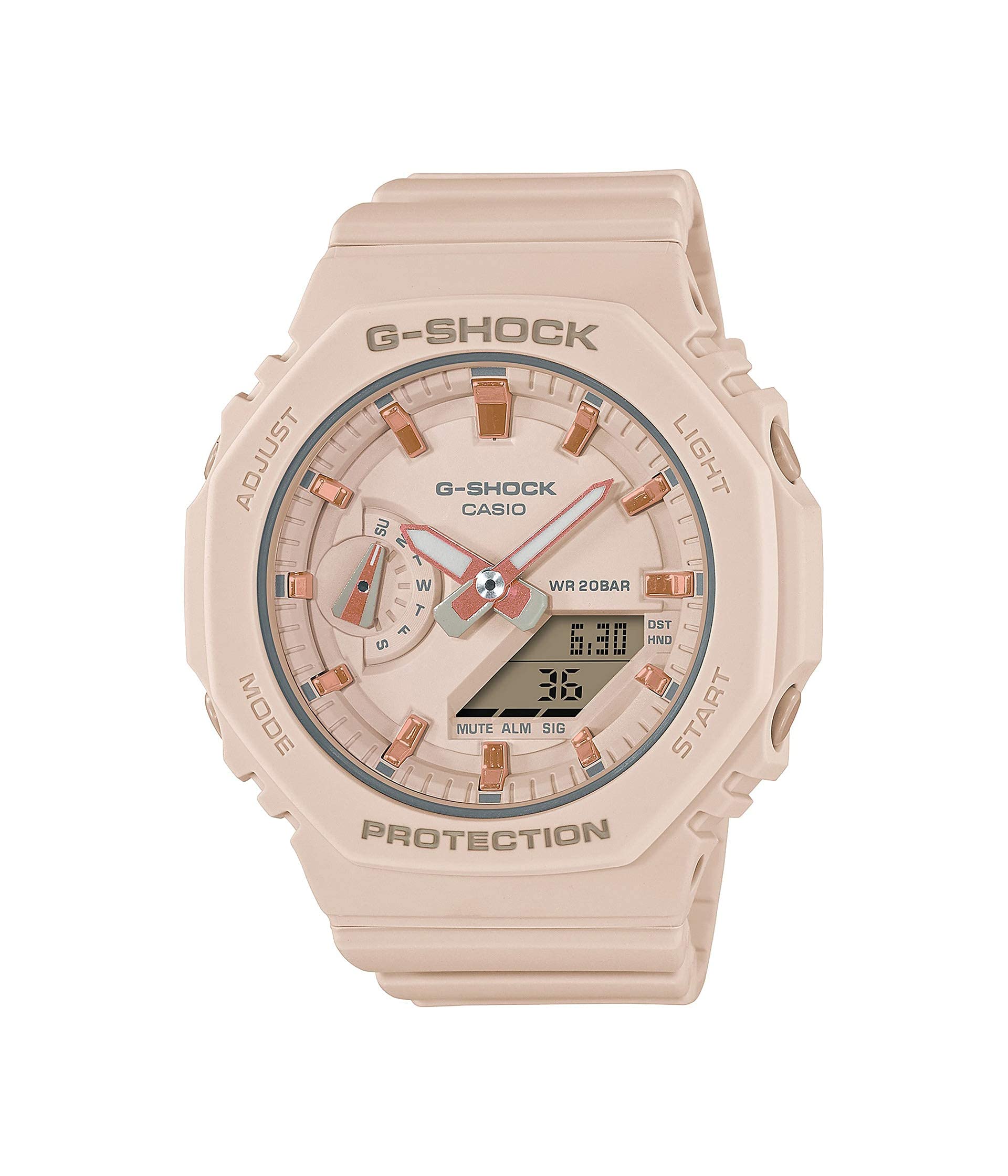 Casio G-Shock GMAS2100-4A Women's Watch - Pink & Rose Gold Shock Resistant Digital Watch for Active Women | Perfect for Running, Gym & Outdoor Activities