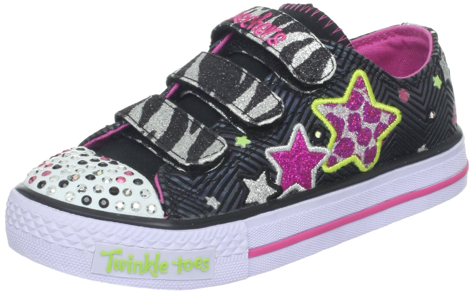 Skechers Kids Wild Starlight Light-Up Sneakers for Boys & Girls - Comfortable Walking Shoes with Blinking LED Lights for Playground, School & Outdoor Activities (Toddler & Little Kid Sizes)