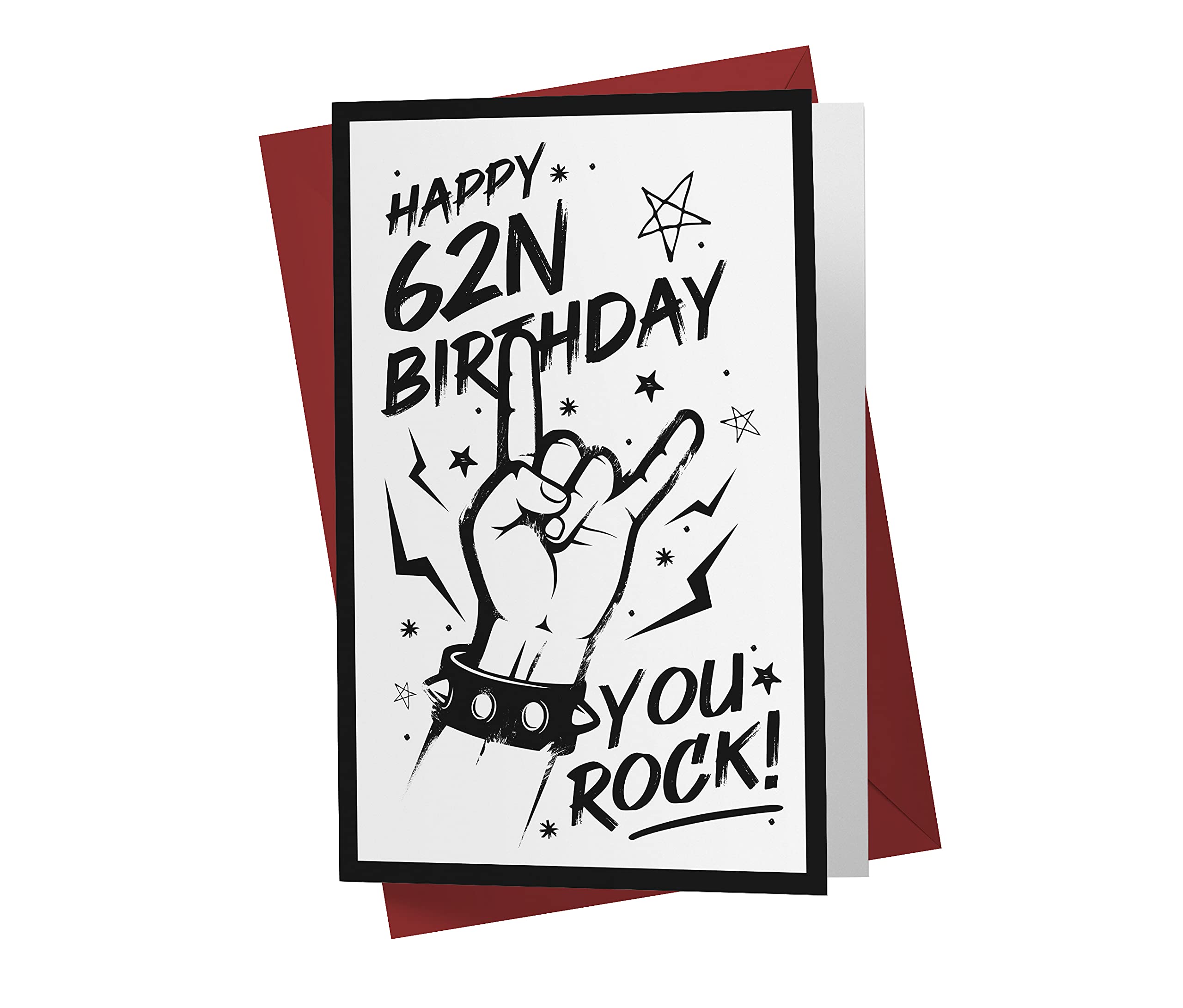 62nd Birthday Card for Him & Her - Funny 62 Years Old Greeting Card for Dad, Mom, Brother, Sister & Friends | Perfect 62nd Anniversary Gift Idea | Great for Retirement Parties & Milestone Celebrations