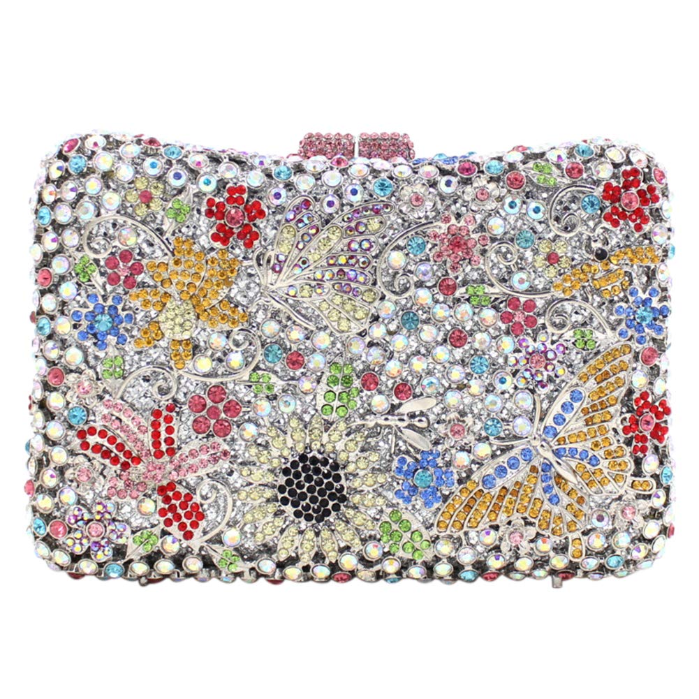 Elegant Rhinestone Evening Clutch Bag for Women - Luxury Wedding Party Purse with Chain Strap - Perfect for Prom, Cocktail Parties & Formal Events