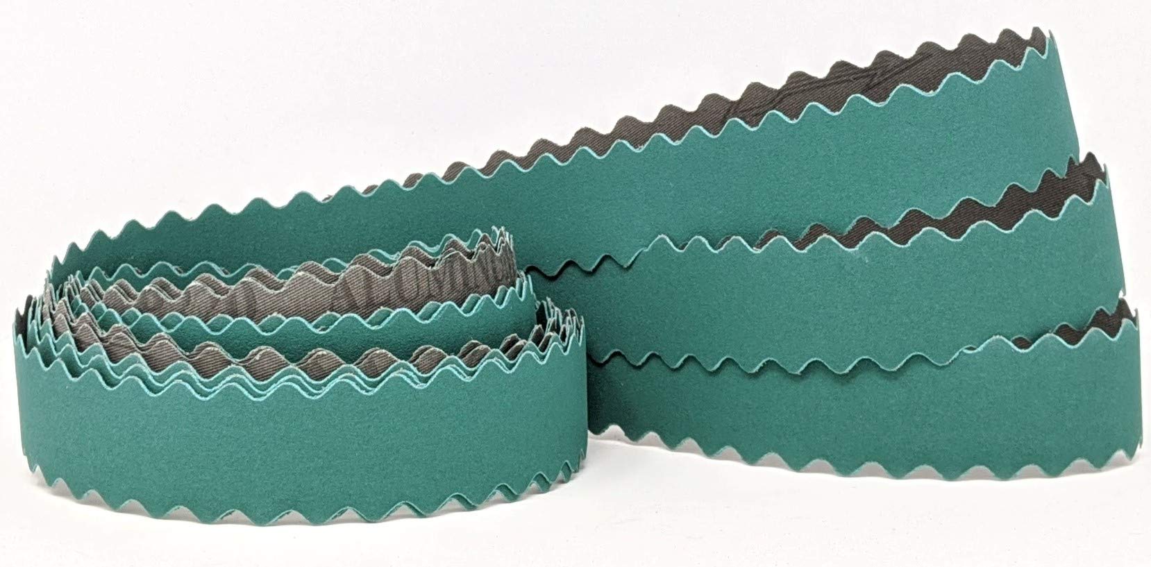 1X72 Knife Maker's Scalloped Edge Sanding Belts - Extra Flexible Finishing Belts for 2X72 Belt Sander - Perfect for Odd Shapes & Knife Handle Contours - 3-Pack (220, 400, 600 Grit) - Ideal for Knife Sharpening, Woodworking & Metal Polishing