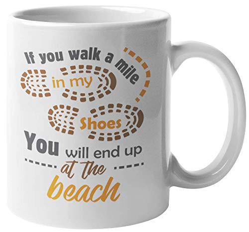 Funny Beach Lifestyle Coffee Mug - 11oz Ceramic Cup for Beach Lovers, Swimmers, Lifeguards & Scuba Divers - Perfect Gift for Men & Women - Great for Morning Coffee, Beach Trips & Office Use