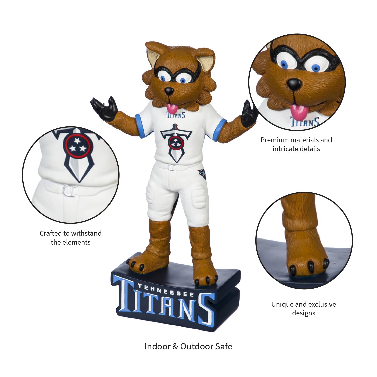 Tennessee Titans Mascot Statue - Officially Licensed NFL Team Sports Collectible for Home & Office Decor, Fan Gifts, and Game Day Displays