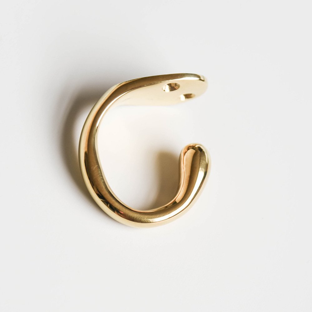 Polished Brass Bag Hook - Elegant & Durable Wall Mounted Hook for Handbags, Coats & Hats - Perfect for Entryway, Bedroom & Bathroom Organization