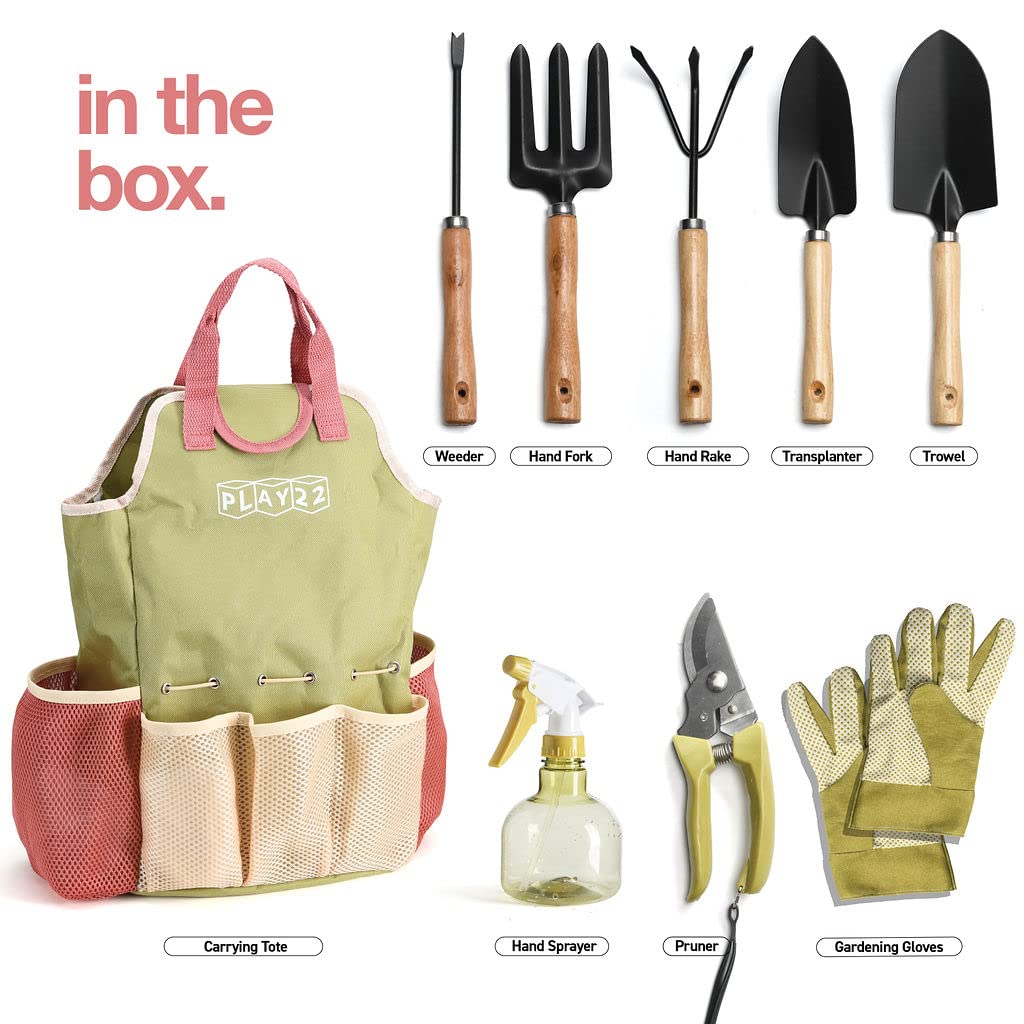 Premium 10-Piece Heavy Duty Gardening Tools Set with Stylish Tote Bag - Durable Stainless Steel Garden Kit for Women (Ideal for Planting, Weeding & Landscaping) - Perfect Gardening Gift for Mother's Day & Outdoor Enthusiasts