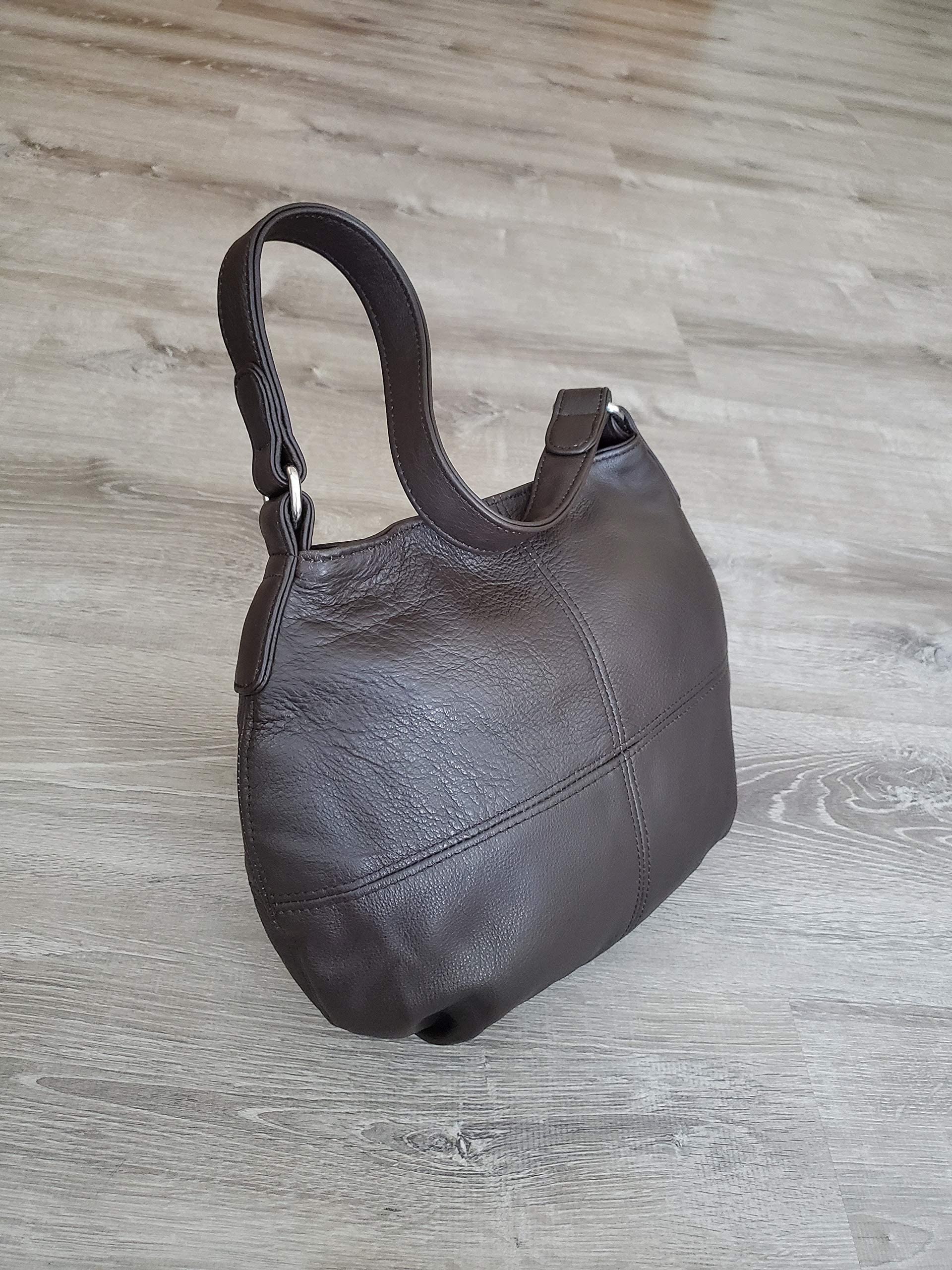 Fgalaze Women's Brown Chocolate Leather Hobo Bag - Stylish Shoulder Handbag for Work, Travel & Everyday Use