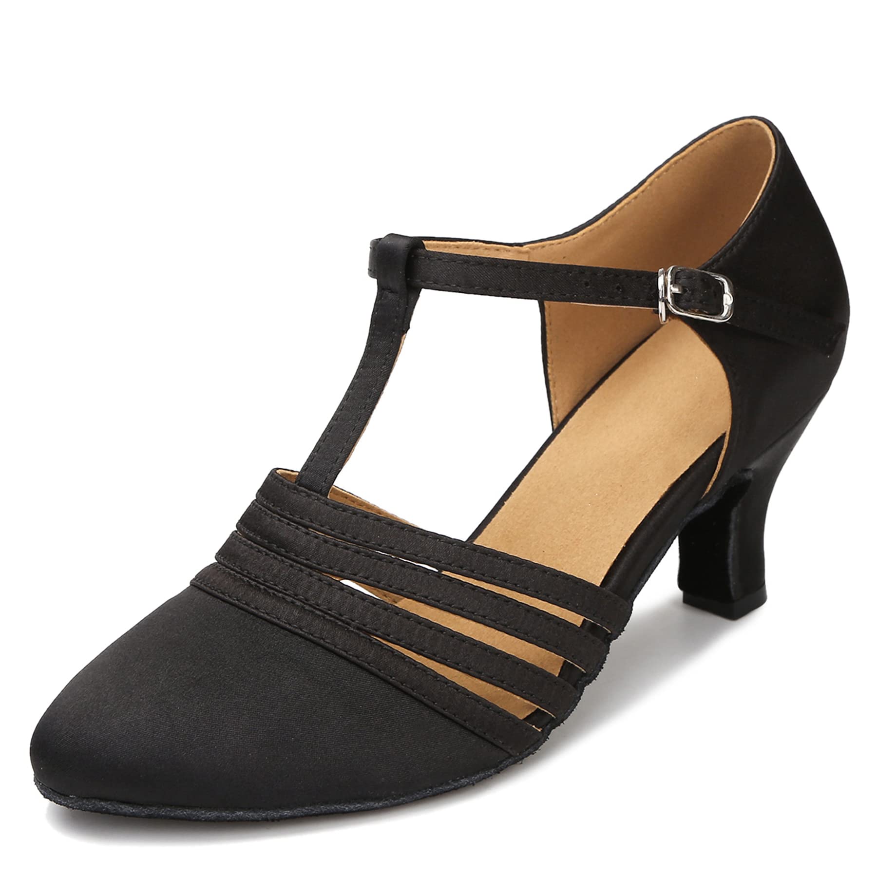 Best Women's Ballroom Dance Shoes - Closed Toe Latin Salsa Dance Shoes ZB12 for Professional & Social Dancing - Perfect for Weddings, Performances & Dance Classes