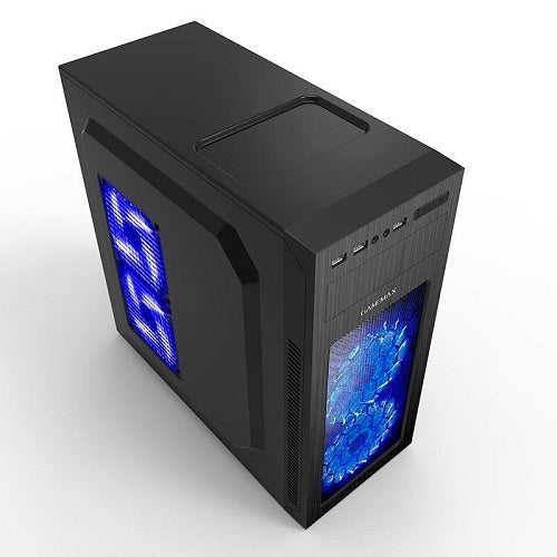 Transparent Side Panel ATX Computer Case with 2x12cm RGB LED Fans - Perfect for Gaming PC Builds & Custom Showcase Setups