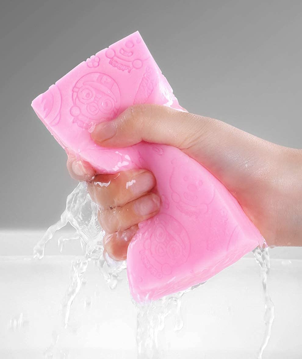 CAZINA Professional Luxe Bath Sponge - Soft Exfoliating Loofah for Face & Body - Gentle Skin Scrubber for Men, Women & Kids (Pack of 3) - Perfect for Shower, Bath & Spa Day