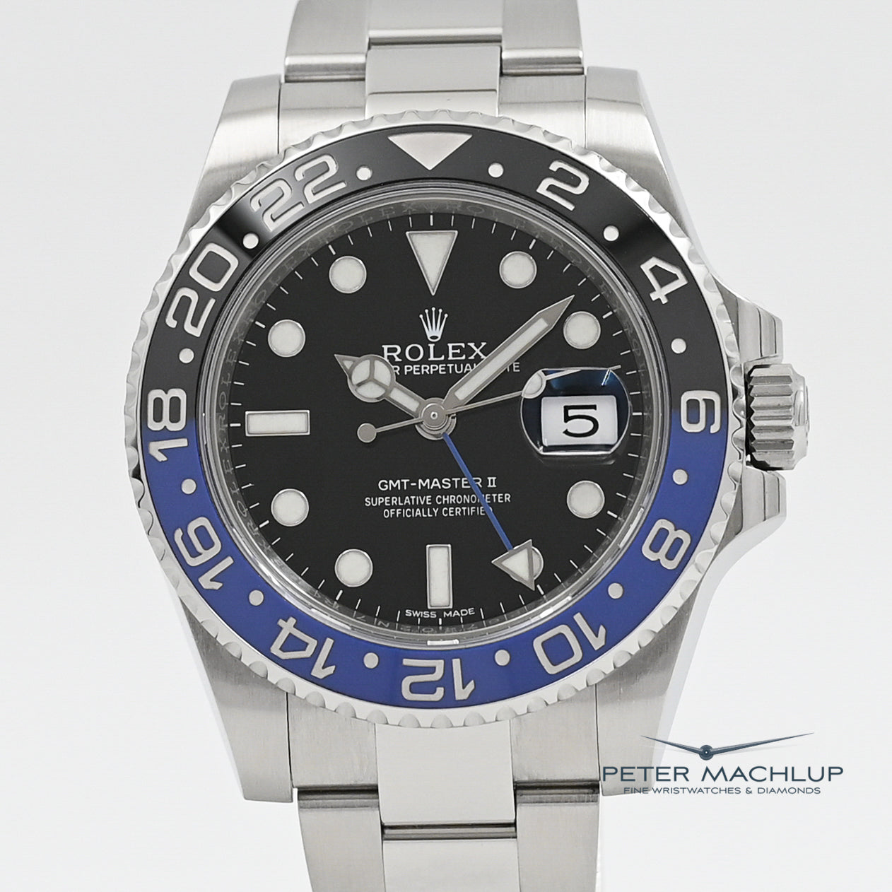 Rolex GMT-Master II 126710BLNR Batman Stainless Steel Men's Watch - Luxury Travel & Business Timepiece for Professionals