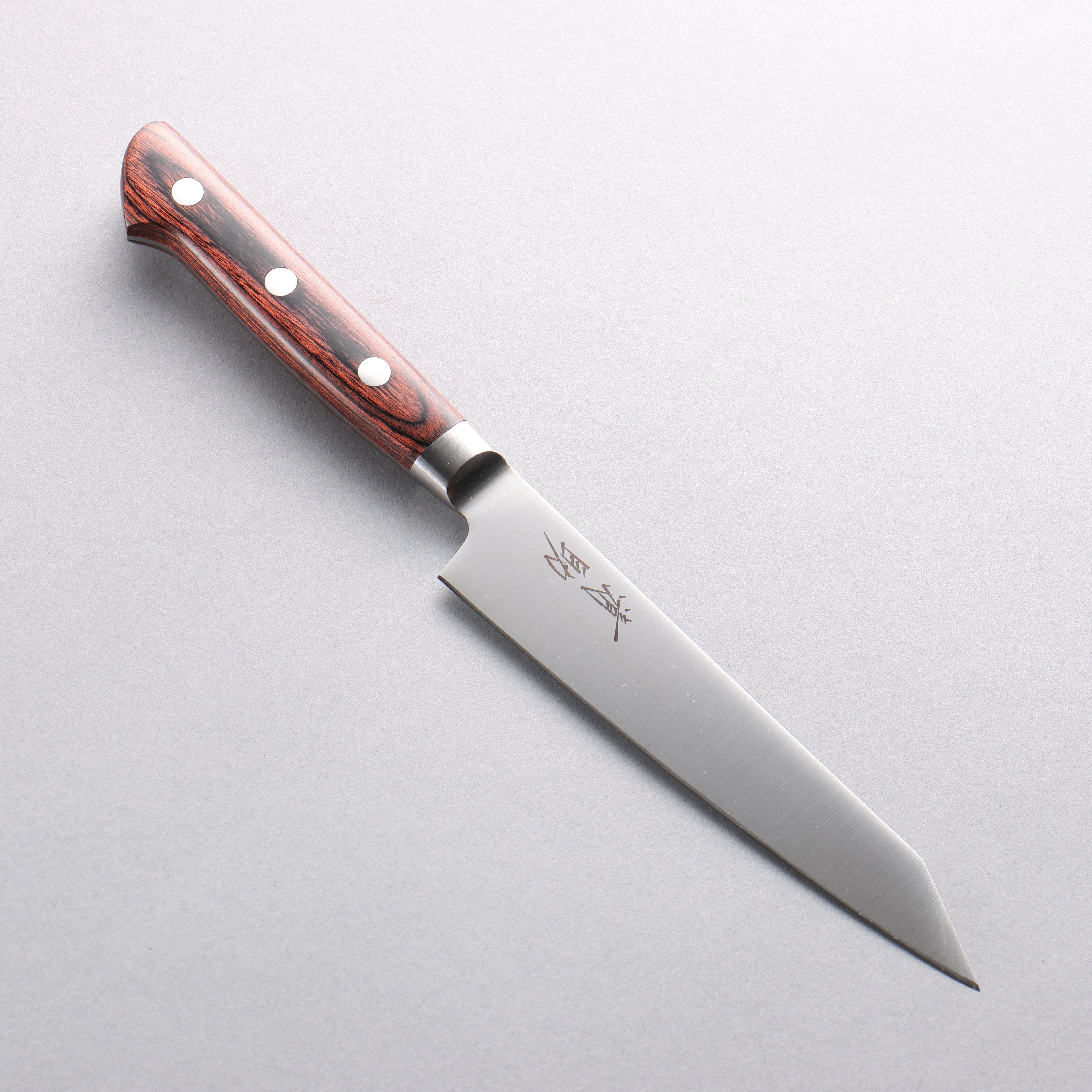 Premium Seisuke Molybdenum Kiritsuke Petty Utility Knife 145mm - Japanese Chef Knife with Mahogany Handle for Slicing, Chopping & Precision Kitchen Tasks