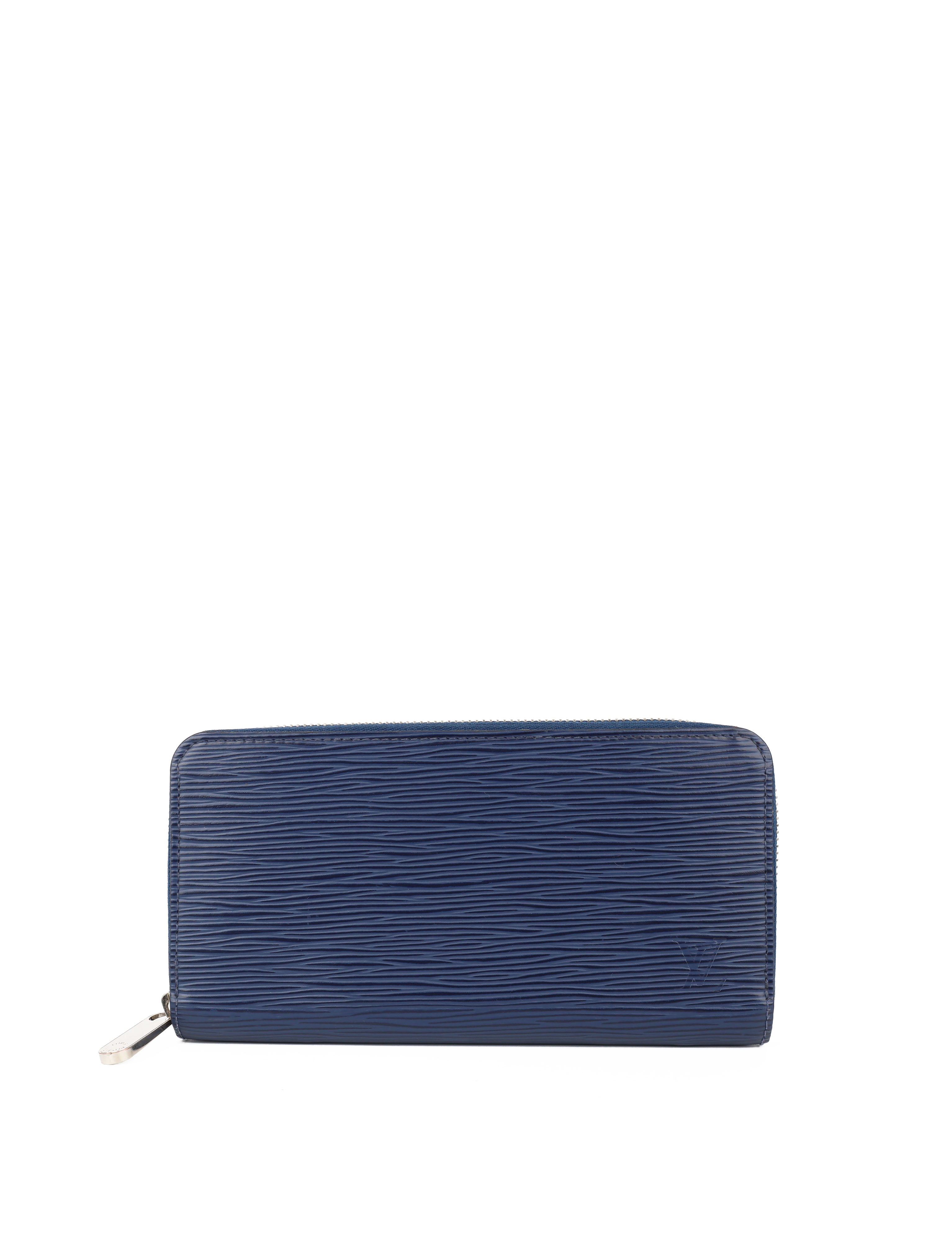 Louis Vuitton Indigo Epi Leather Zippy Wallet for Women - Luxury Designer Zip Around Coin Purse for Everyday Use & Travel Accessories