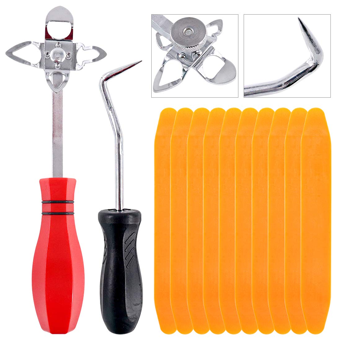 12-Piece Windshield Installation Tool Kit with 10 Stick Setting Tools, Offset Installer & Cotter Pin Puller – Perfect for Auto Glass, Gasket, Trim & Strip Replacement – Ideal for DIY Car Repairs & Professional Auto Shops