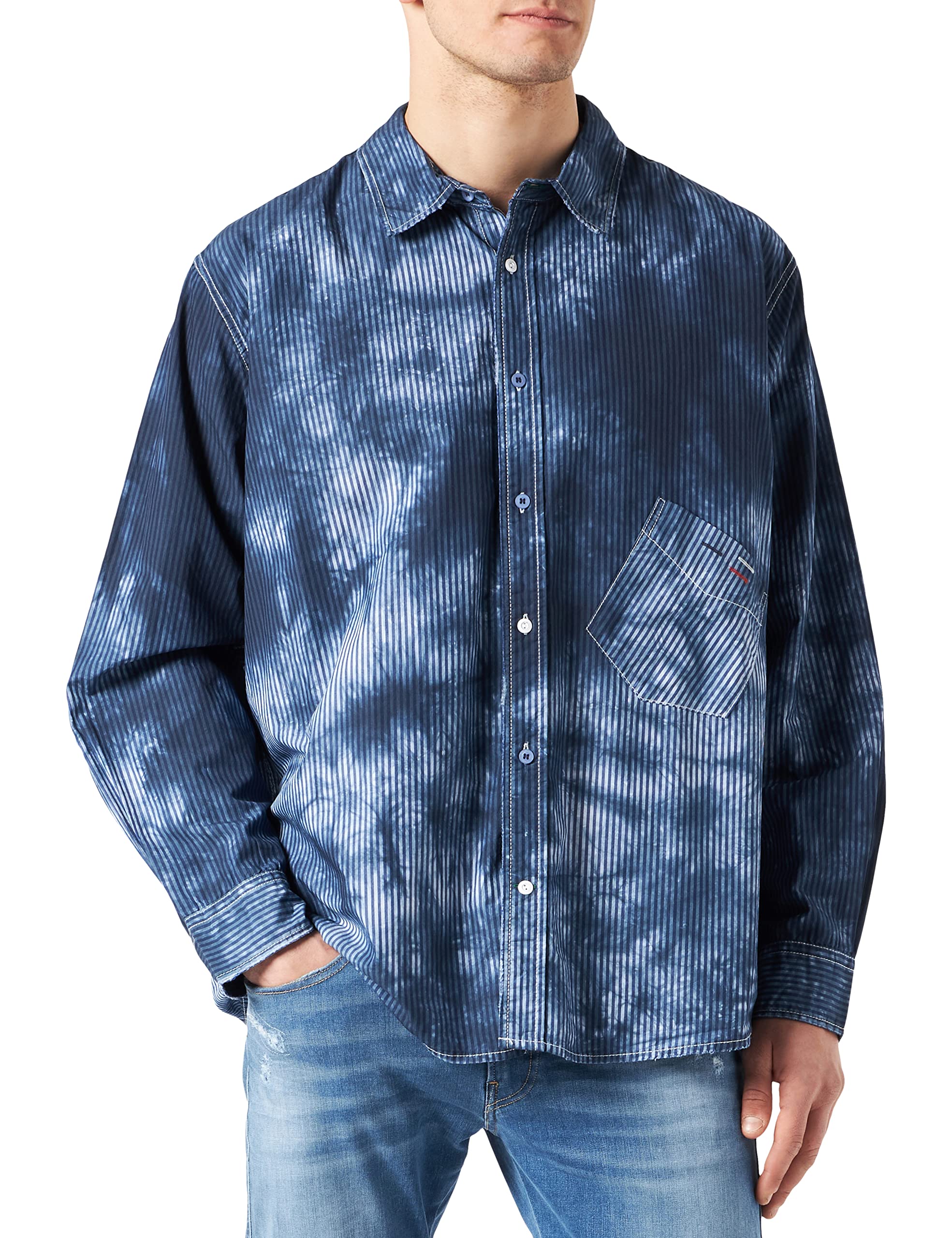 Desigual Men's Casual Button-Down Shirt - Stylish Short Sleeve Summer Top for Work & Vacation | Perfect for Beach, Office & Outdoor Activities