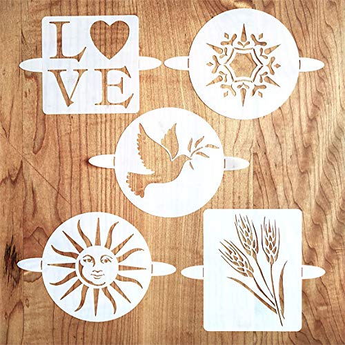 Breadtopia Bread Stencils Set of 5 - Professional Baking Tools for Decorating Bread, Cakes & Pies - Perfect for Home Bakers, DIY Desserts & Holiday Baking
