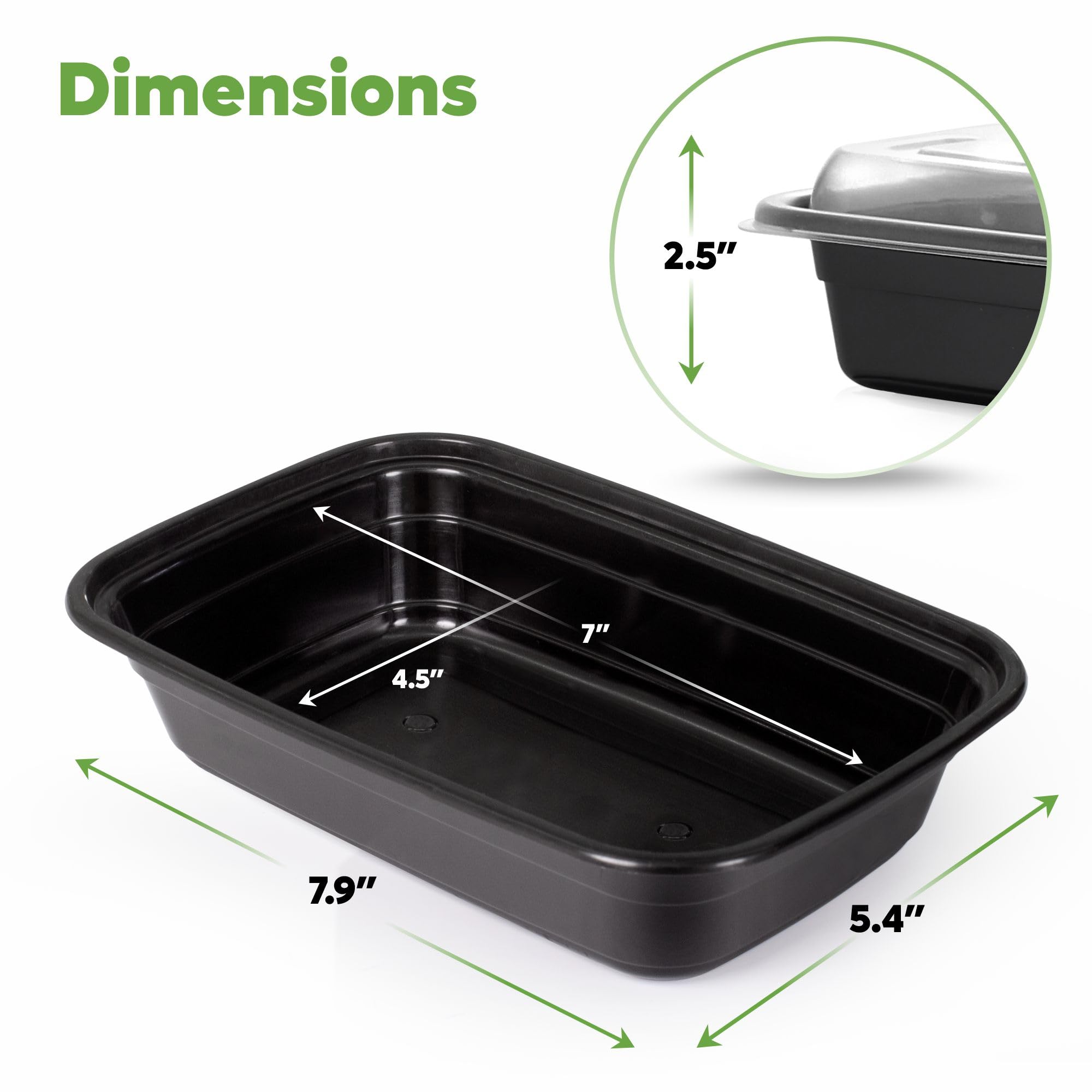 150-Pack 24 oz Reusable Meal Prep Containers with Lids - BPA-Free, Microwave & Dishwasher Safe, Freezer Friendly Stackable Food Storage Containers for Portion Control | Perfect for Meal Prepping, Leftovers & Office Lunches