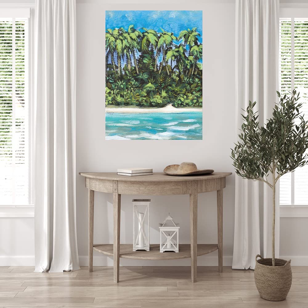 Coastal Escape Fine Art Canvas Wall Decor by Artist Dan Meneely - 24x32 Inches Ready to Hang - Perfect for Living Room, Bedroom, Office & More - Beach Theme Home Decor for Relaxing Coastal Vibes