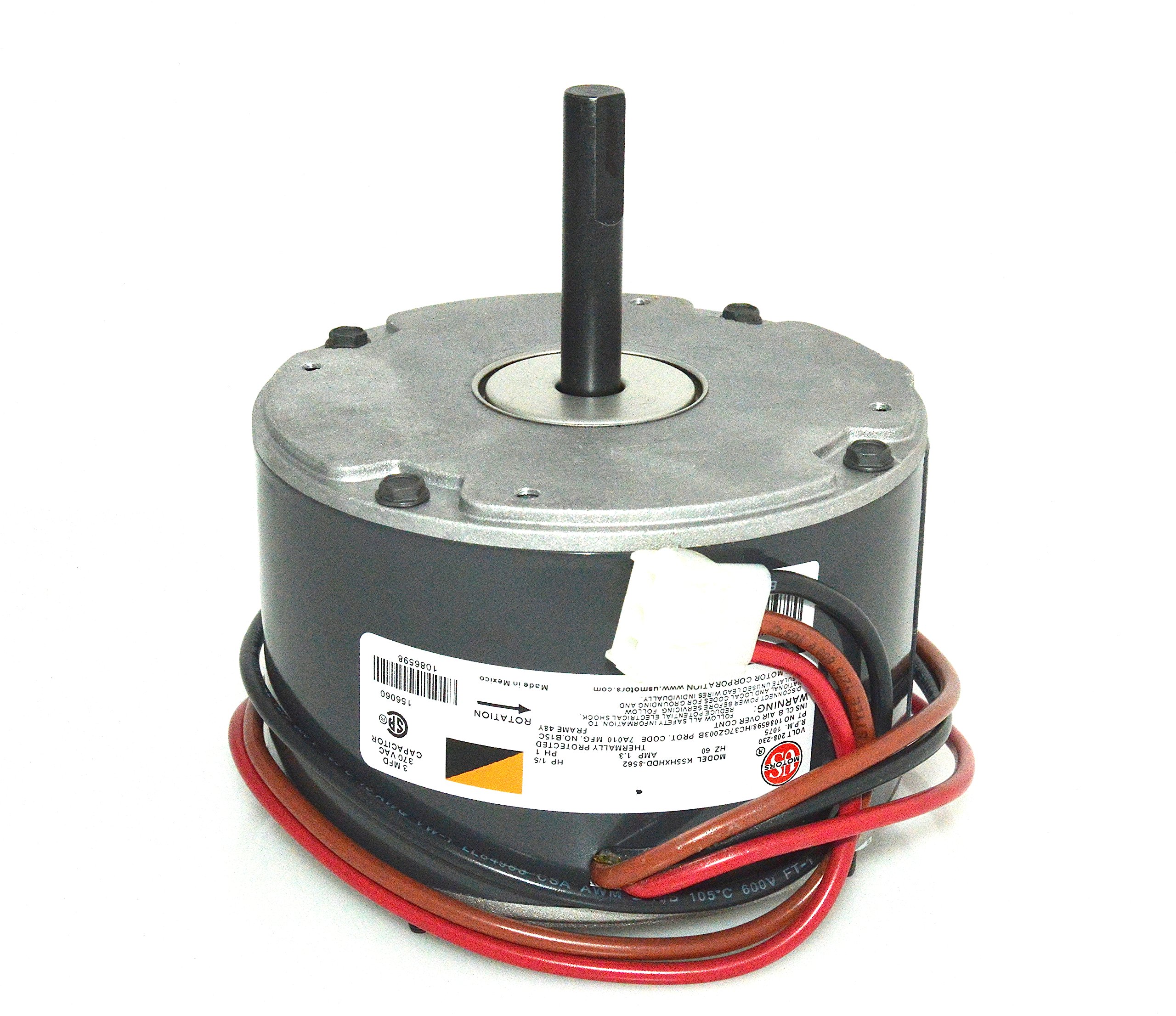 GE Emerson Fan Motor 1/5 HP 208-230 Volt K55HXHDD-8562 Replacement Part - Compatible with HVAC Systems, Air Handlers & Commercial Fans - Durable & Energy Efficient Motor for Home & Business Use