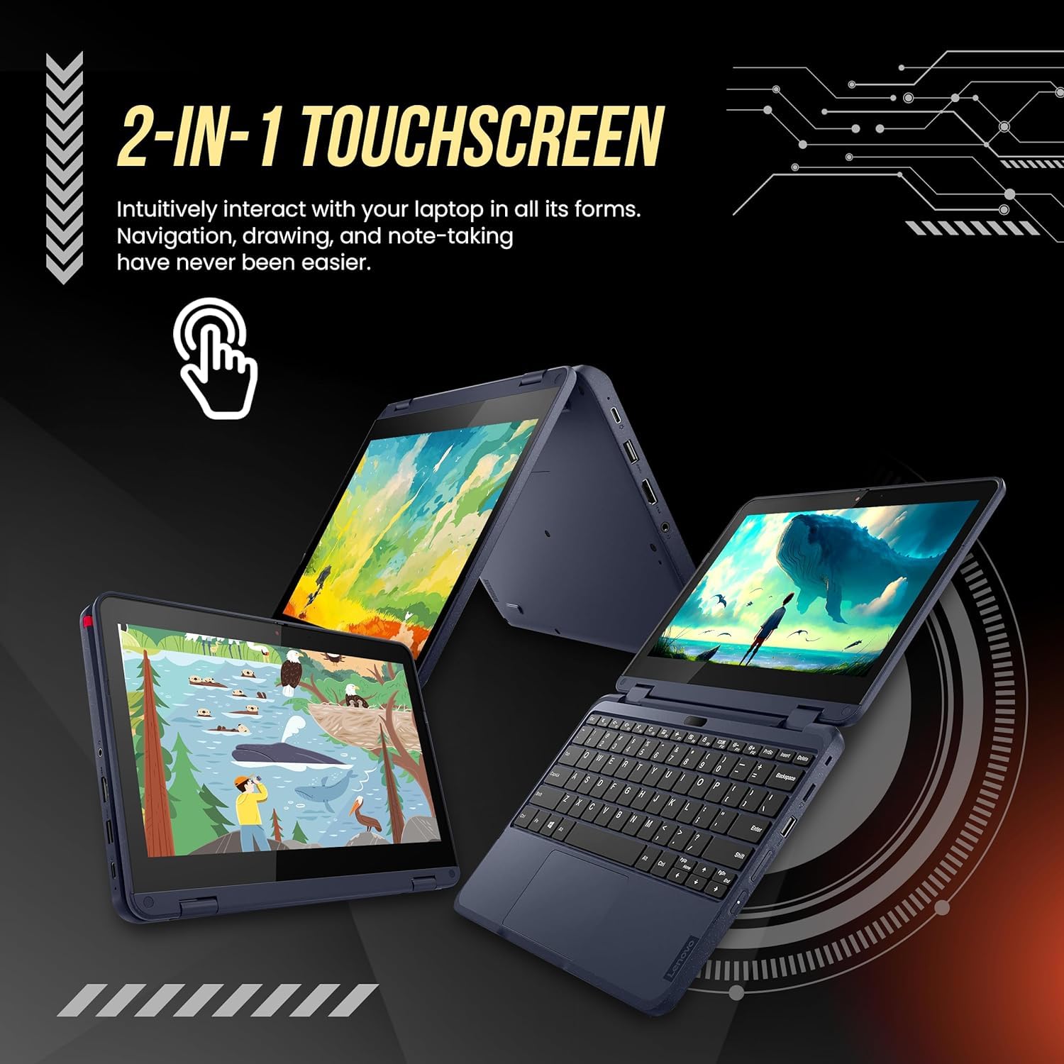 Lenovo 500w Gen 3 2-in-1 Rugged Laptop - 11.6