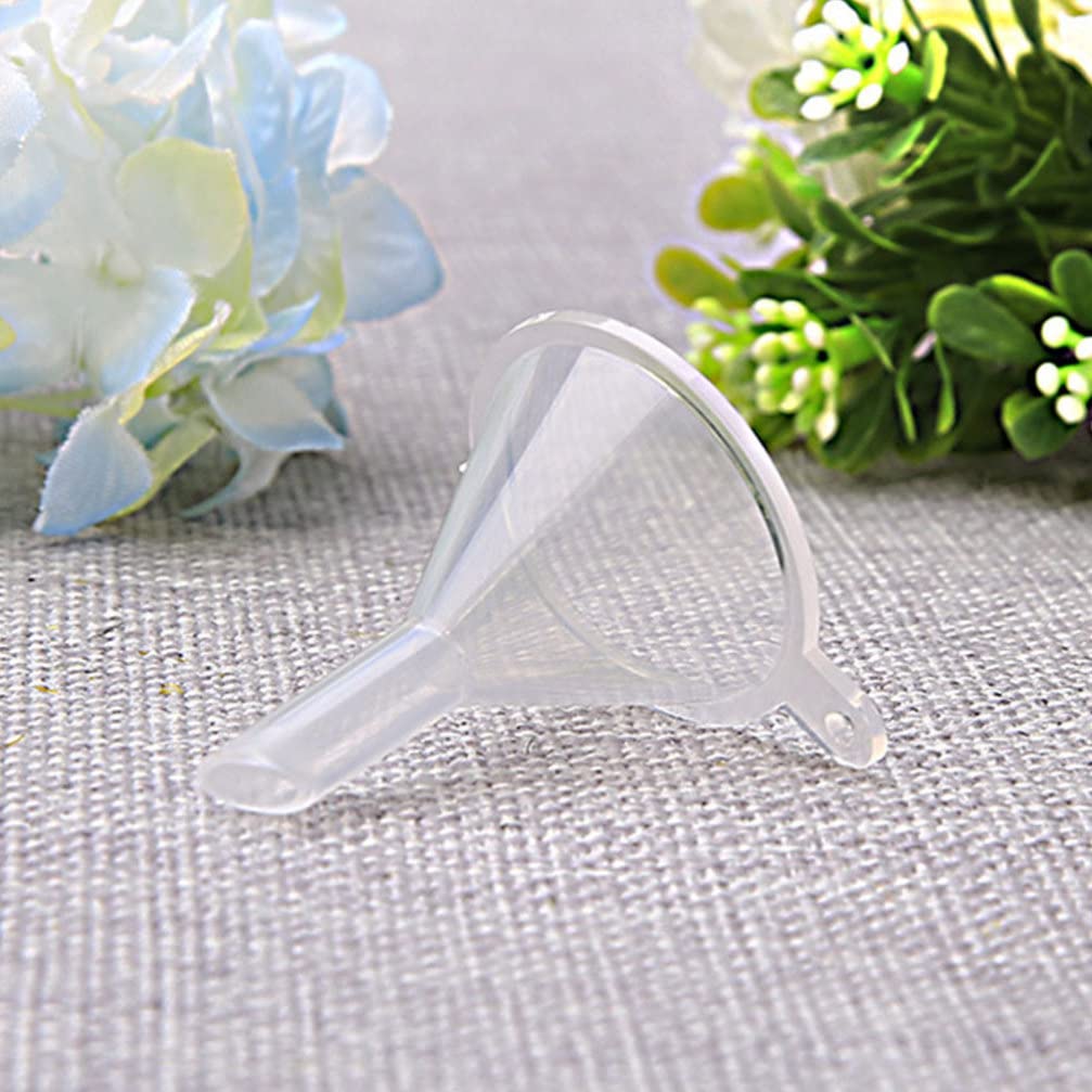 Uonlytech 5-Piece Mini Funnel Set - Small Kitchen Funnels for Water Bottles, Powder, Spices & Liquids | Perfect for Home, Travel & DIY Projects | Compact White Household Funnel Kit
