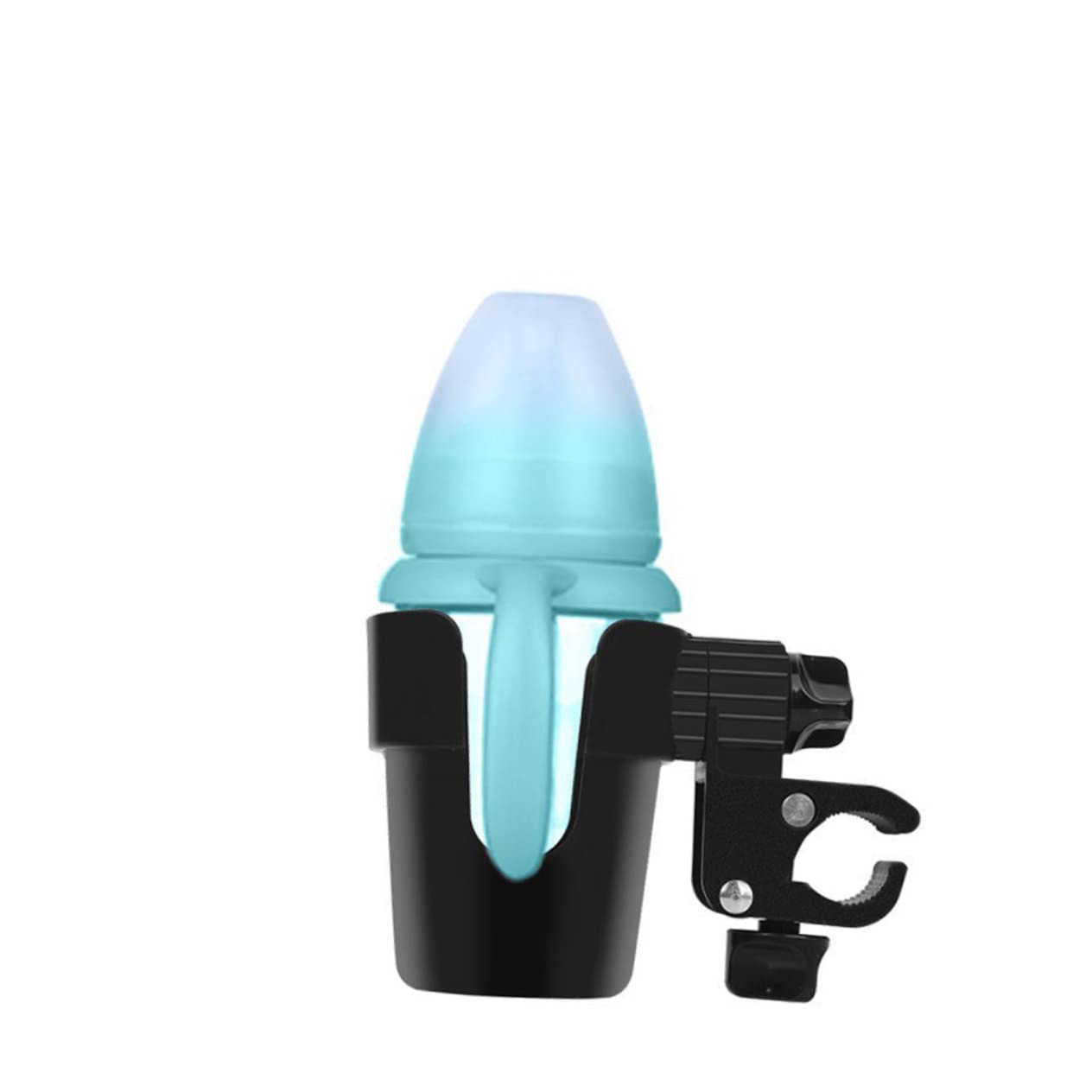 VICASKY 5-Pack Black ABS Bottle Holder for Bikes, Strollers & Cruisers - Secure Water Bottle & Milk Cup Storage for Cycling, Walking & Outdoor Activities