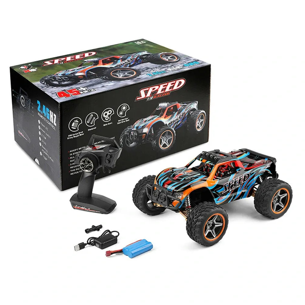 WLtoys 104009 1/12 Scale 2.4G 4WD Brushed RTR Racing Truck - 45km/h High Speed, Metal Chassis - Perfect for Off-Road Racing, Backyard Bashing & RC Hobby Enthusiasts
