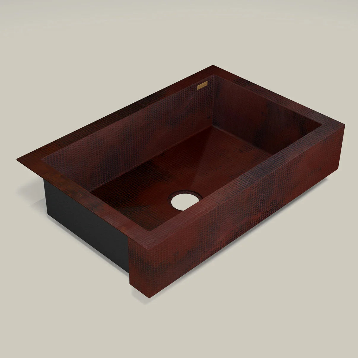 Vintage Copper Farmhouse Sink - Single Bowl Kitchen Sink with Retrofit Design | Perfect for Rustic, Farmhouse & Country Style Kitchens
