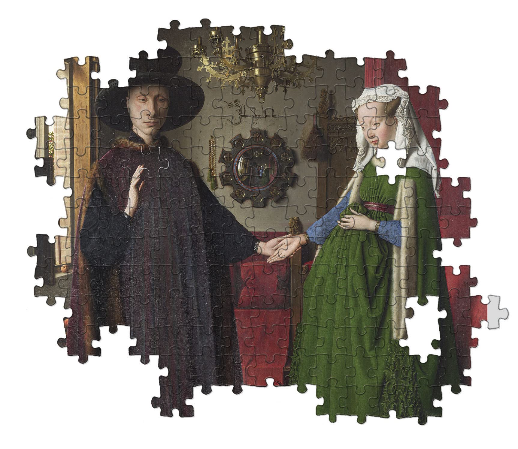 1000-Piece Clementoni Museum Collection Puzzle - Arnolfini and Wife - Adult Art Jigsaw Puzzle, Made in Italy | Perfect for Home Decor, Relaxation & Family Game Night